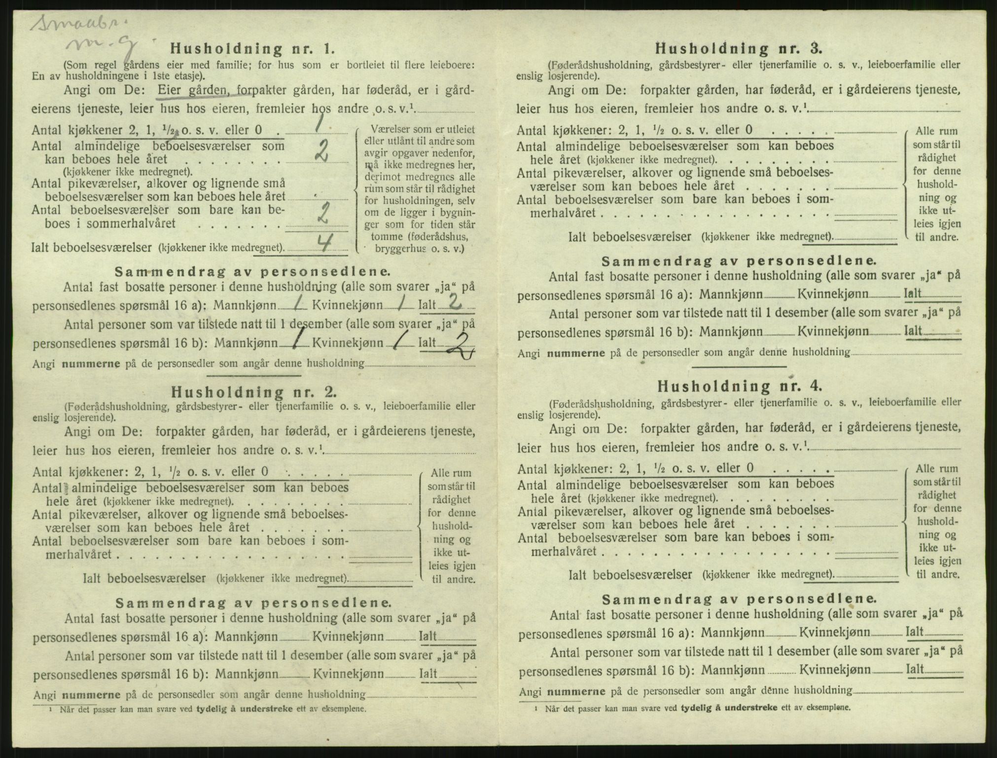 SAT, 1920 census for Bolsøy, 1920, p. 1038