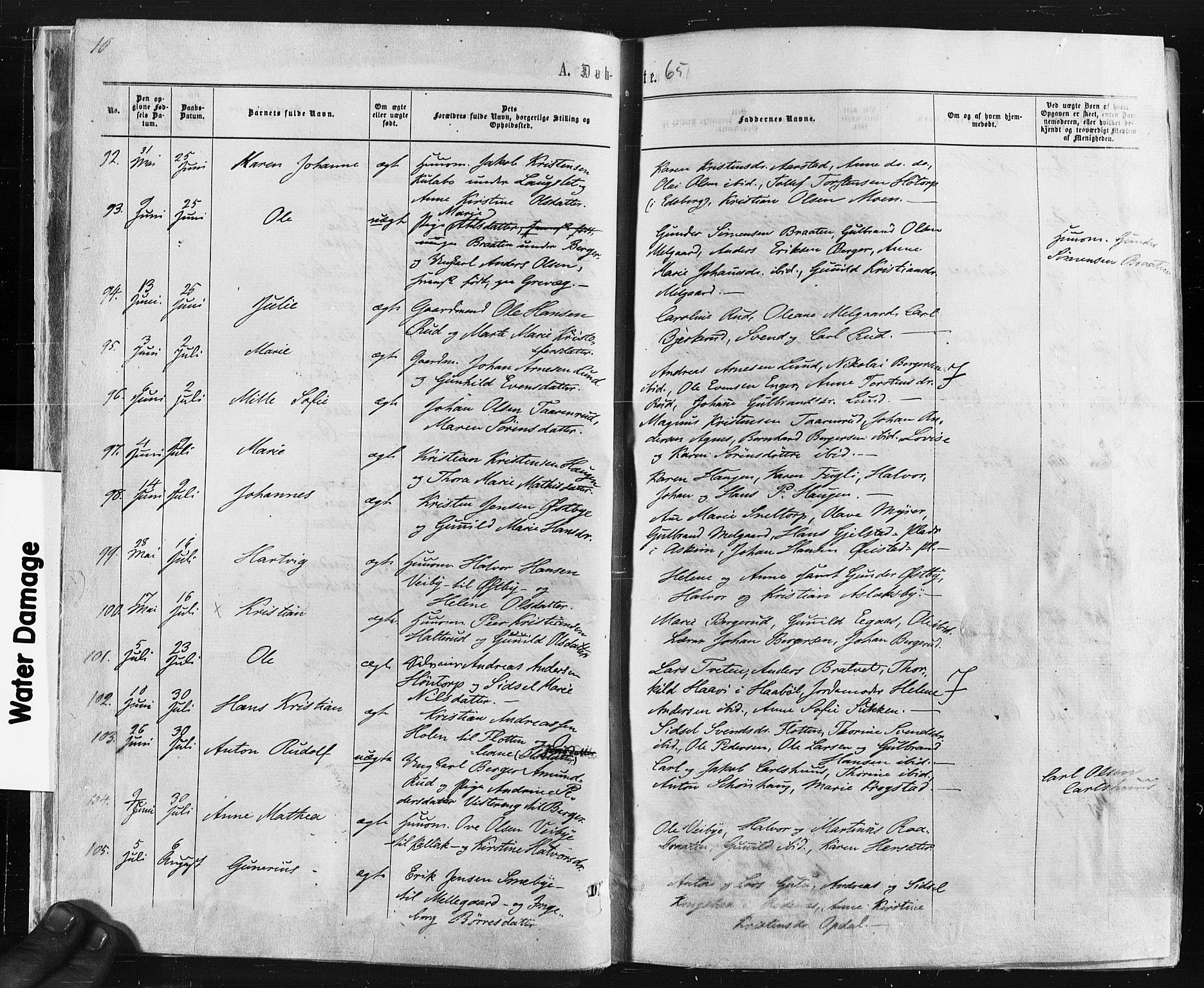 Trøgstad prestekontor Kirkebøker, AV/SAO-A-10925/F/Fa/L0009: Parish register (official) no. I 9, 1865-1877, p. 10