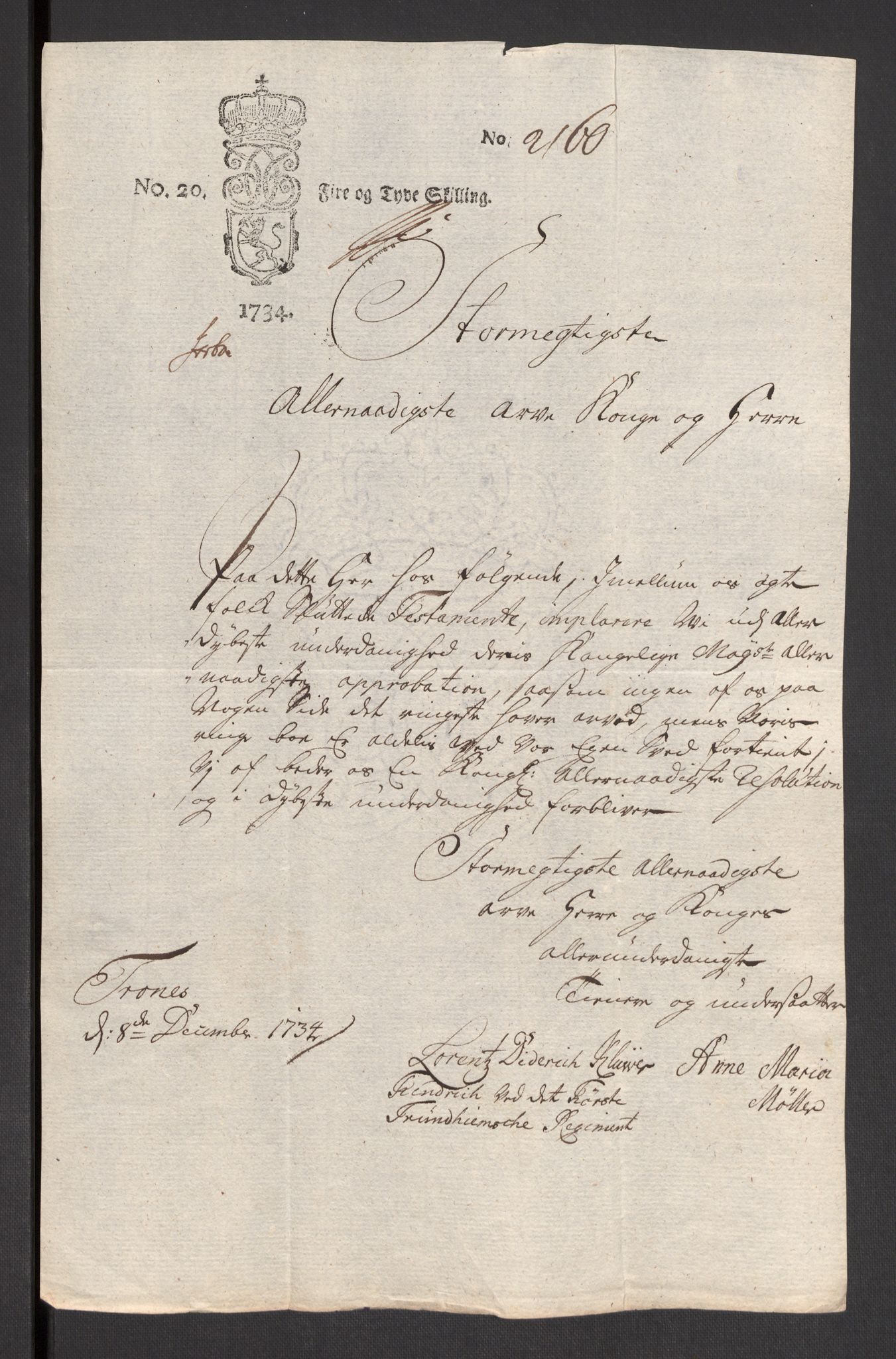 Danske Kanselli 1572-1799, RA/EA-3023/F/Fc/Fcc/Fcca/L0117: Norske innlegg 1572-1799, 1735, p. 36