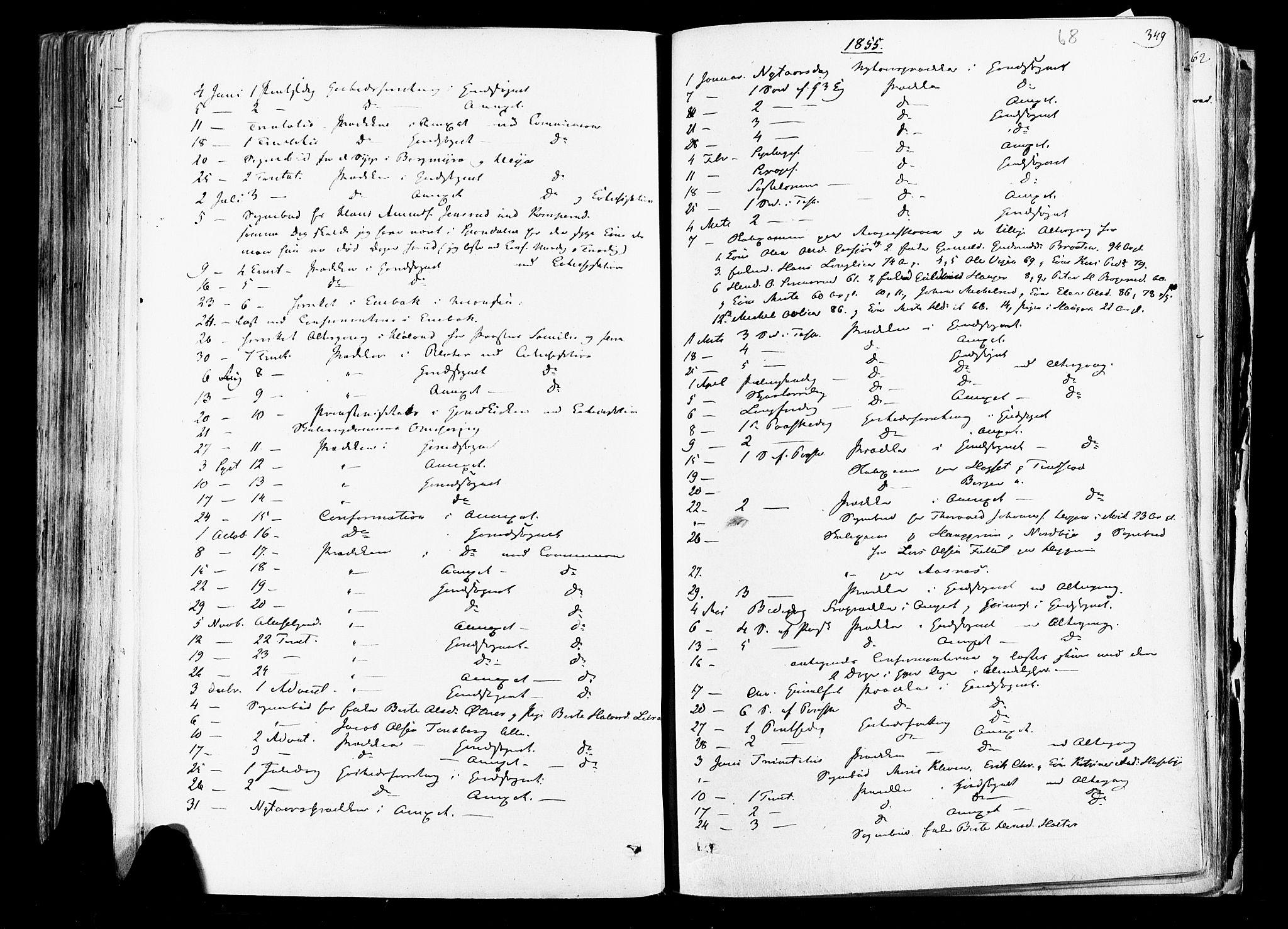 Aurskog prestekontor Kirkebøker, SAO/A-10304a/F/Fa/L0007: Parish register (official) no. I 7, 1854-1877, p. 349