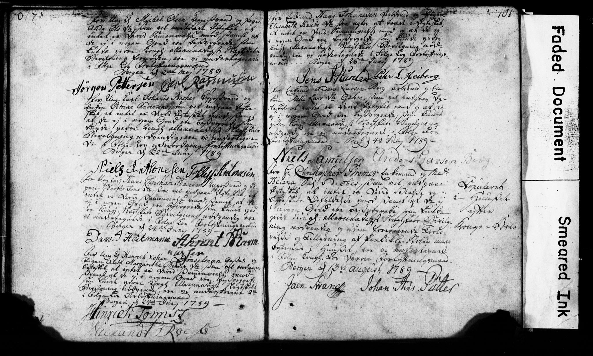 Korskirken sokneprestembete, AV/SAB-A-76101: Best man's statements no. II.5.1, 1776-1816, p. 101