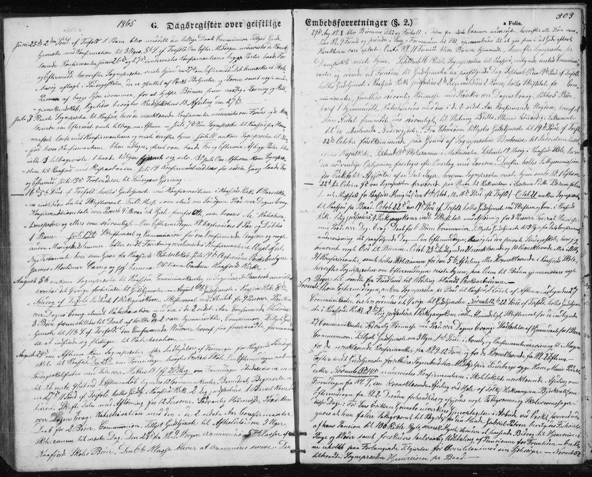 Alta sokneprestkontor, SATØ/S-1338/H/Hb/L0002.klokk: Parish register (copy) no. 2, 1856-1880, p. 303