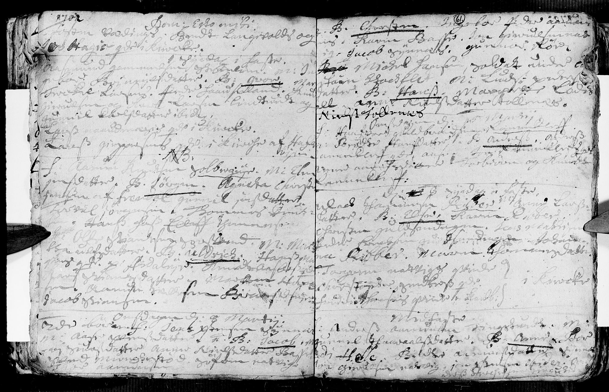 Øyestad sokneprestkontor, AV/SAK-1111-0049/F/Fa/L0002: Parish register (official) no. A 2, 1692-1722, p. 61