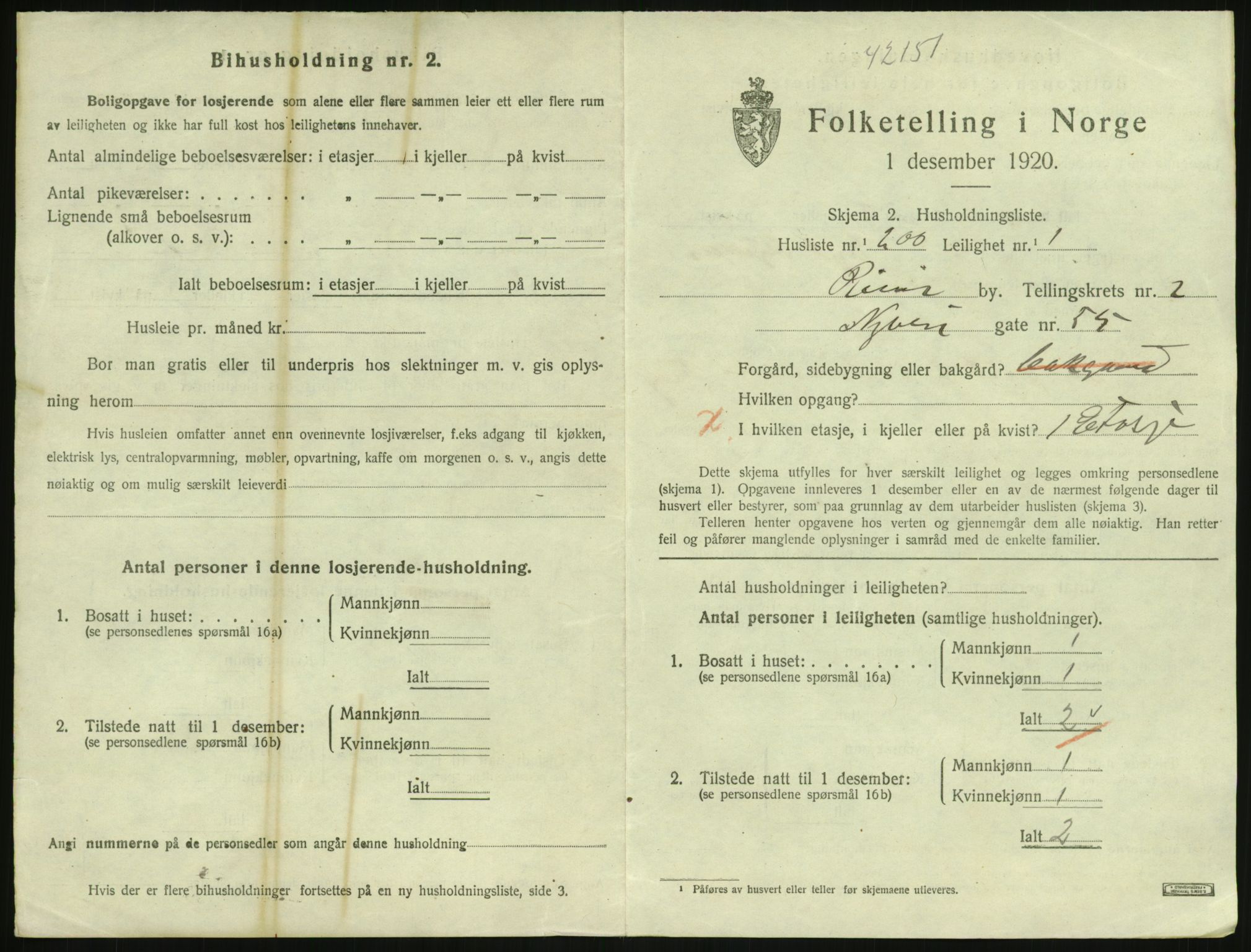 SAK, 1920 census for Risør, 1920, p. 2521