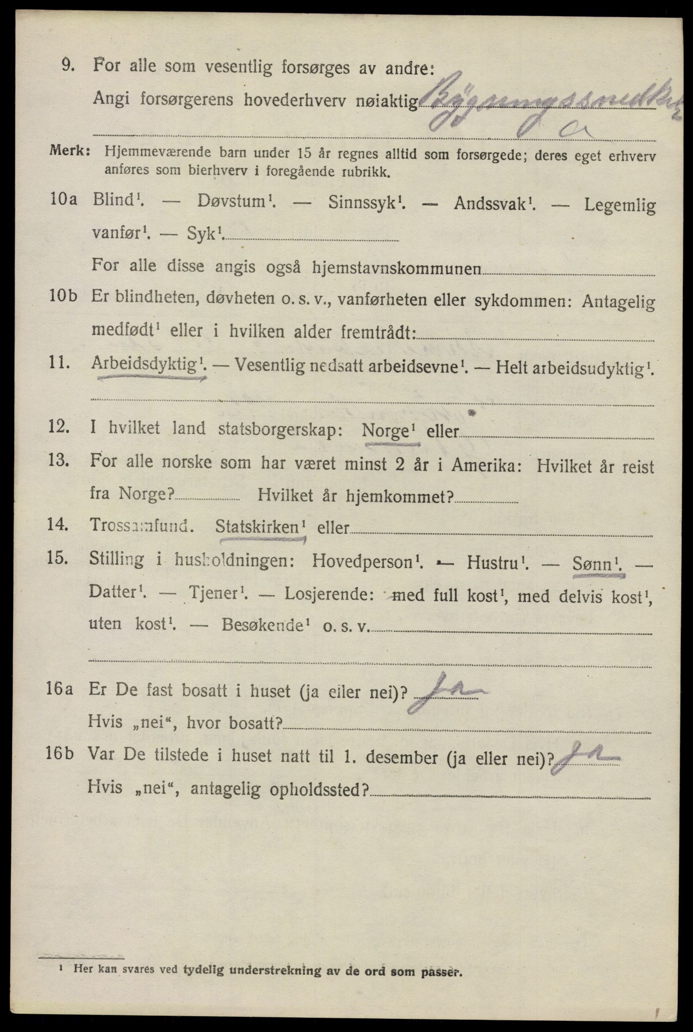 SAO, 1920 census for Glemmen, 1920, p. 10462