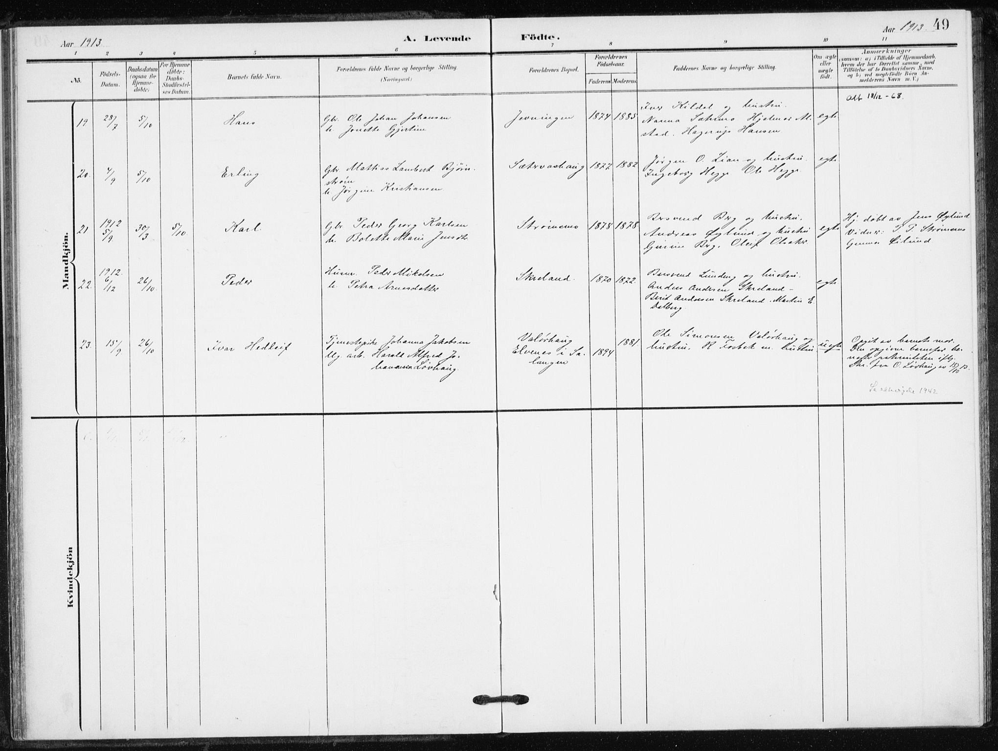 Målselv sokneprestembete, AV/SATØ-S-1311/G/Ga/Gaa/L0013kirke: Parish register (official) no. 13, 1903-1919, p. 49