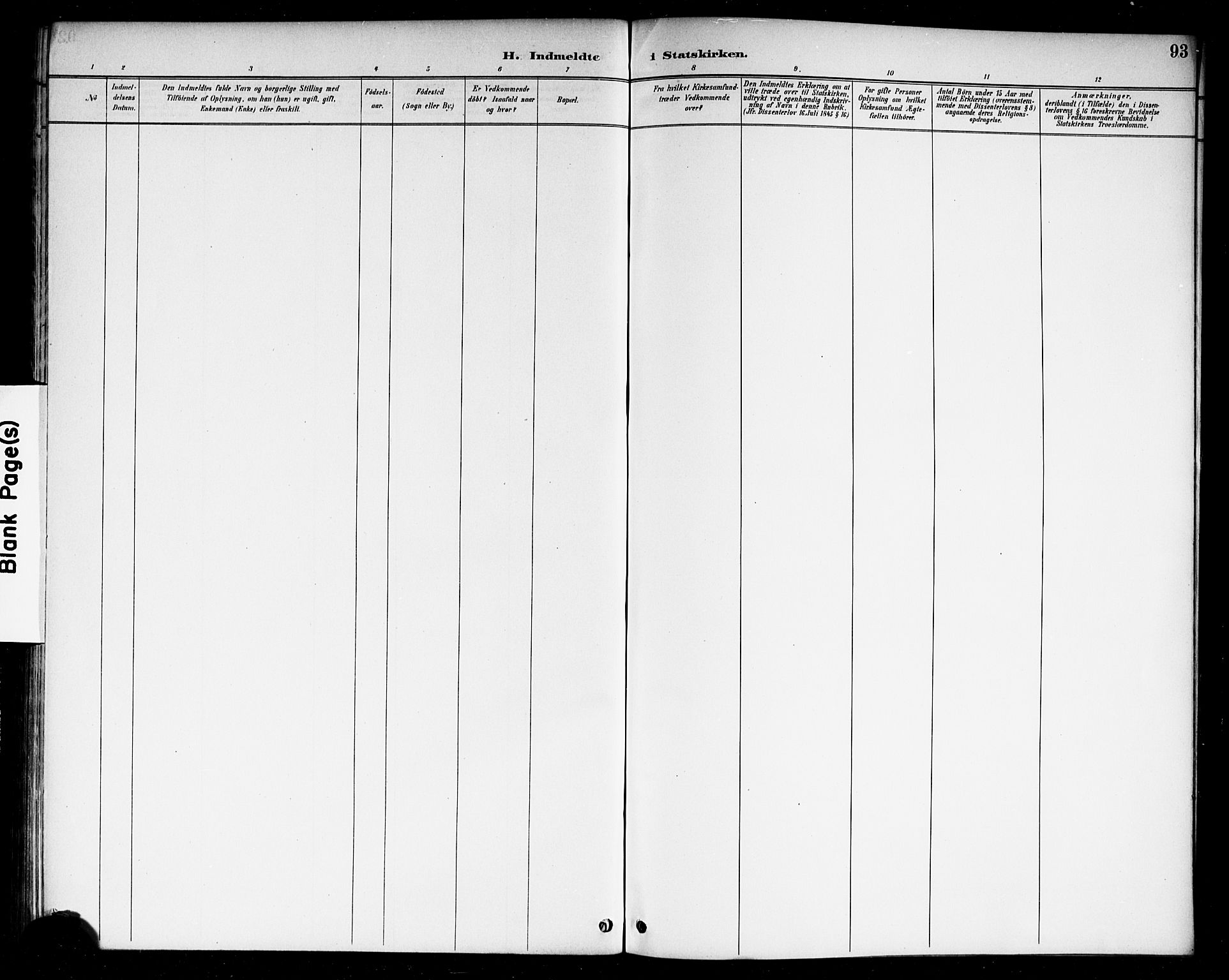 Berg prestekontor Kirkebøker, AV/SAO-A-10902/F/Fc/L0002: Parish register (official) no. III 2, 1888-1901, p. 93