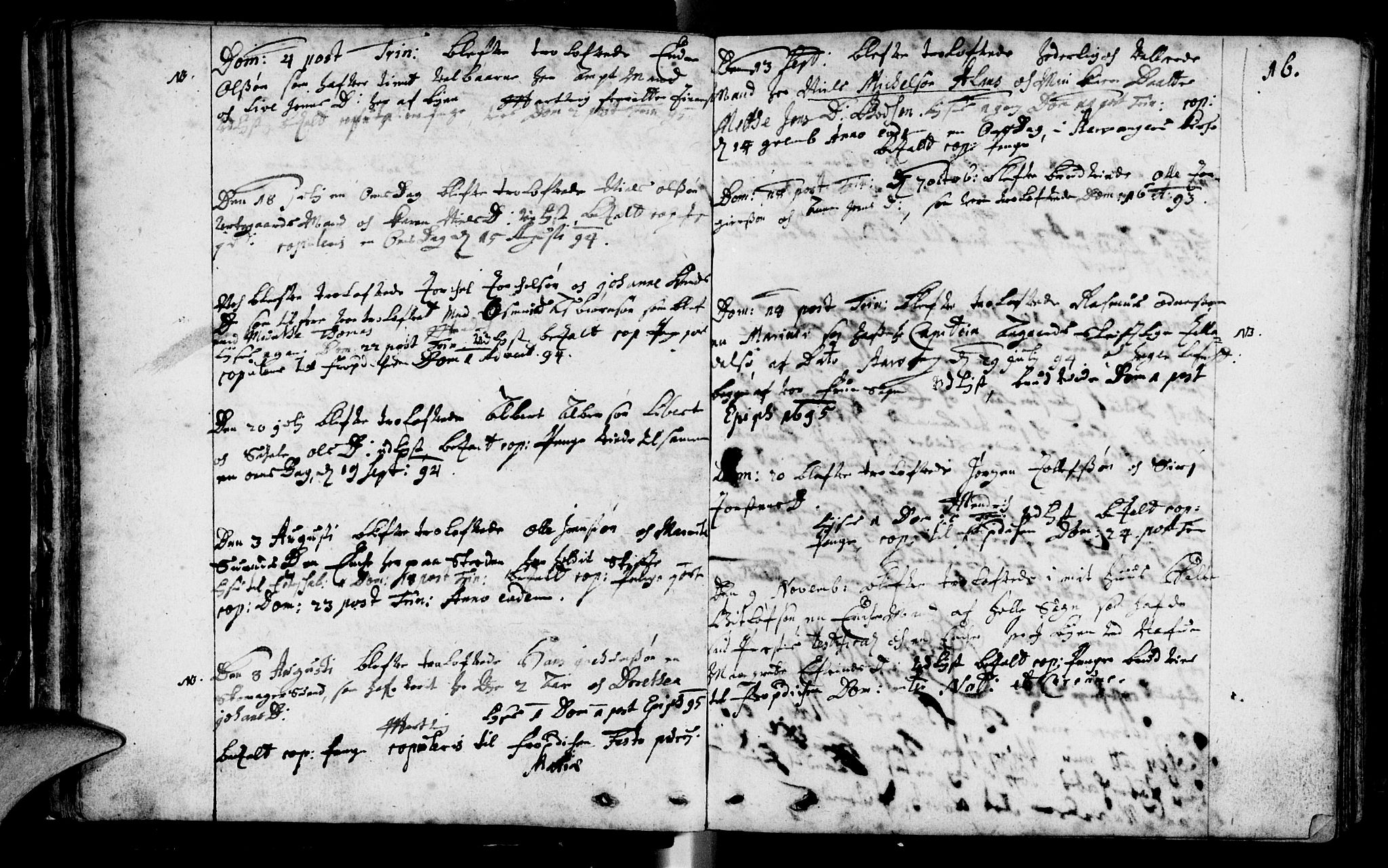 Domkirken sokneprestkontor, AV/SAST-A-101812/001/30/30BA/L0001: Parish register (official) no. A 1 /1, 1688-1727, p. 16