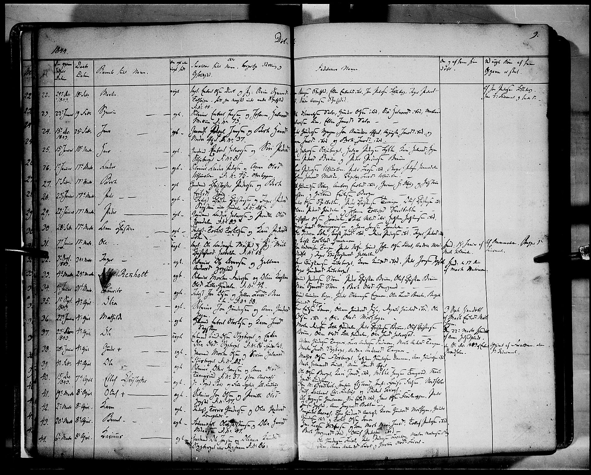 Elverum prestekontor, SAH/PREST-044/H/Ha/Haa/L0009: Parish register (official) no. 9, 1843-1856, p. 9
