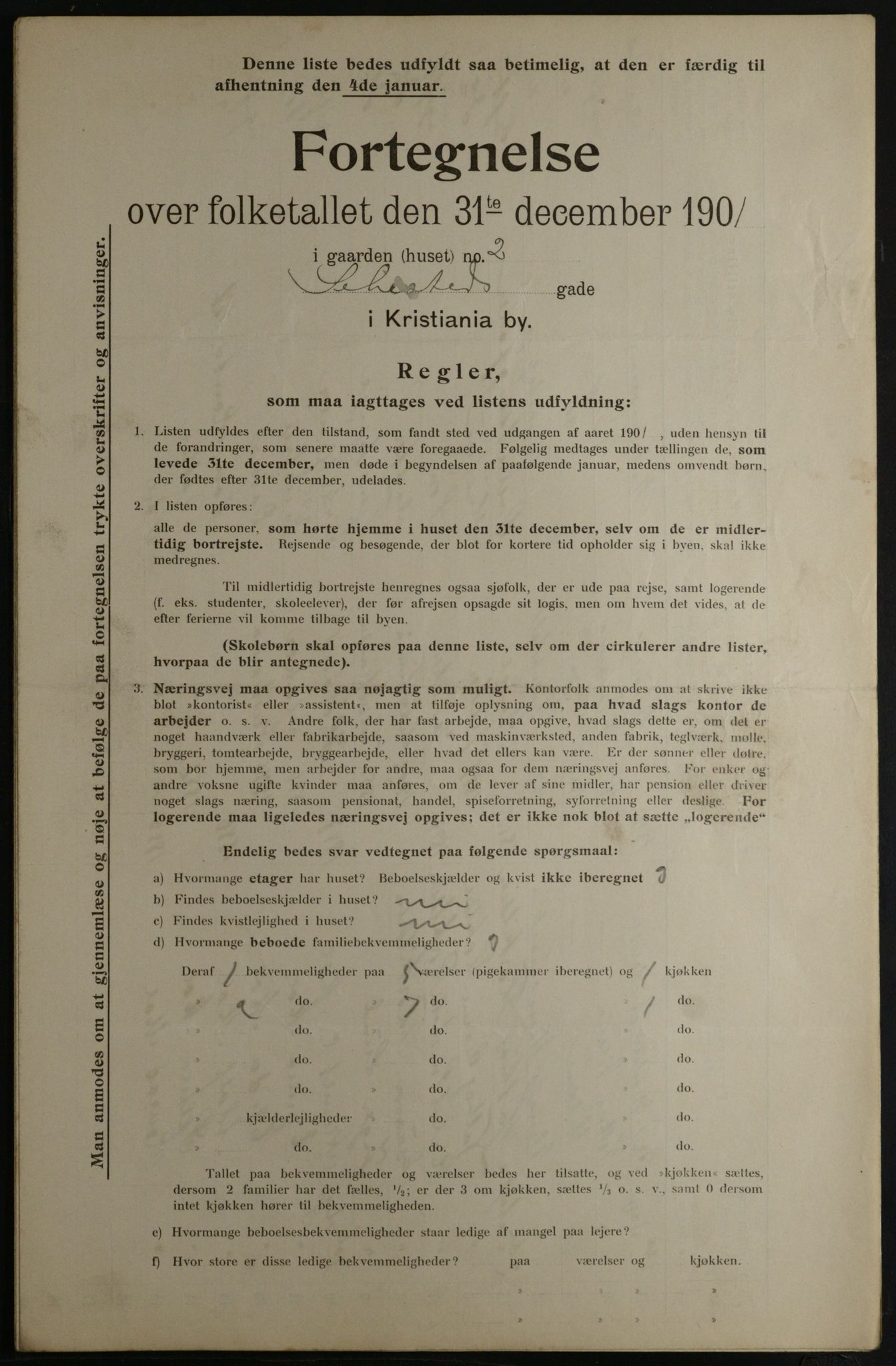 OBA, Municipal Census 1901 for Kristiania, 1901, p. 14445