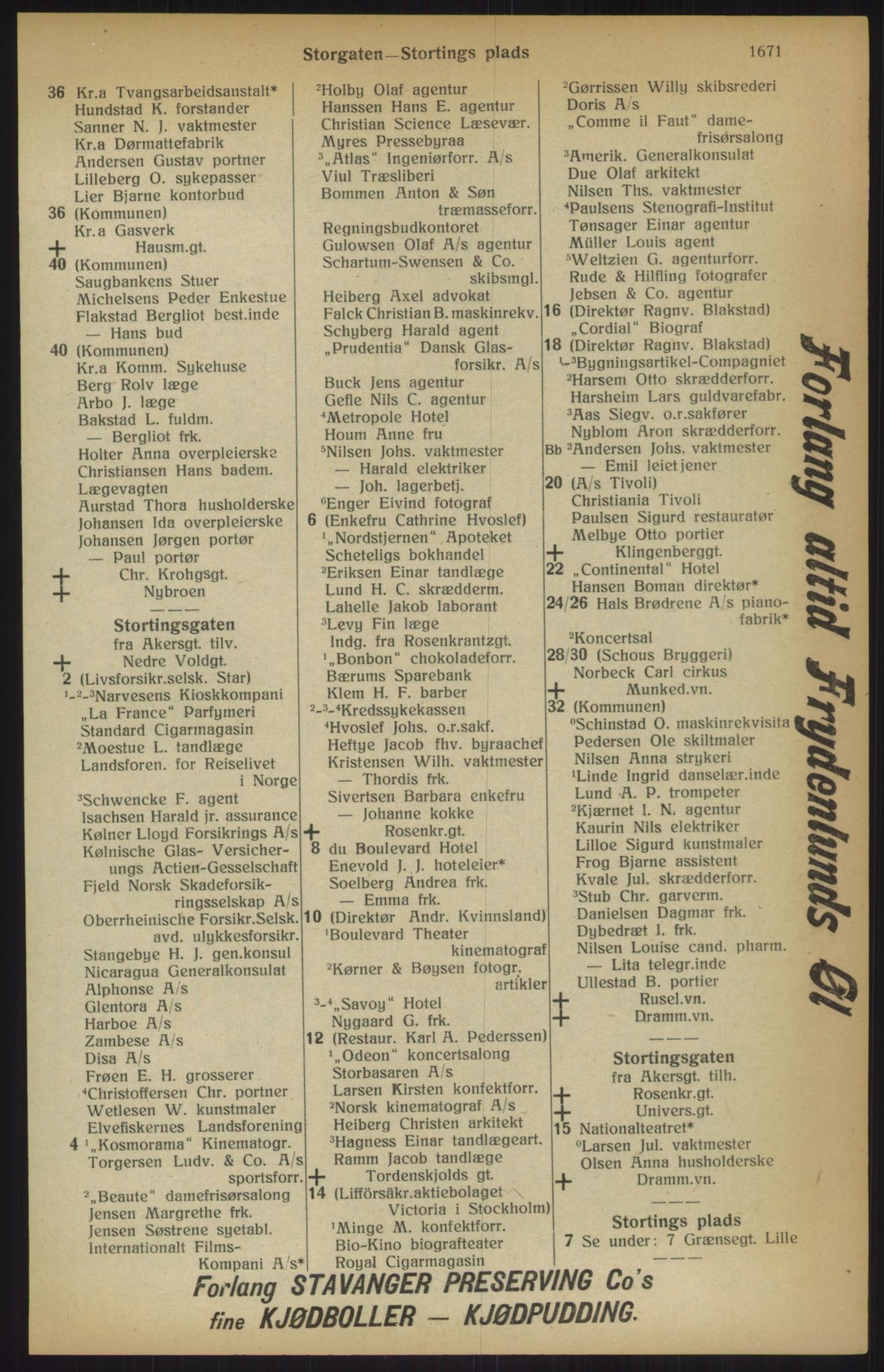 Kristiania/Oslo adressebok, PUBL/-, 1915, p. 1671