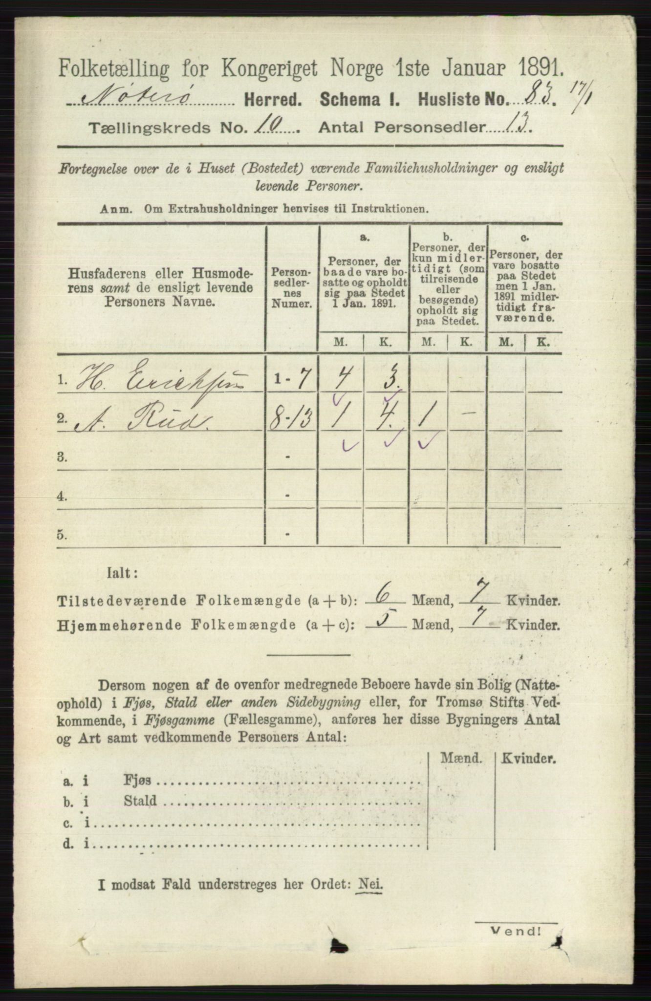 RA, 1891 census for 0722 Nøtterøy, 1891, p. 5192