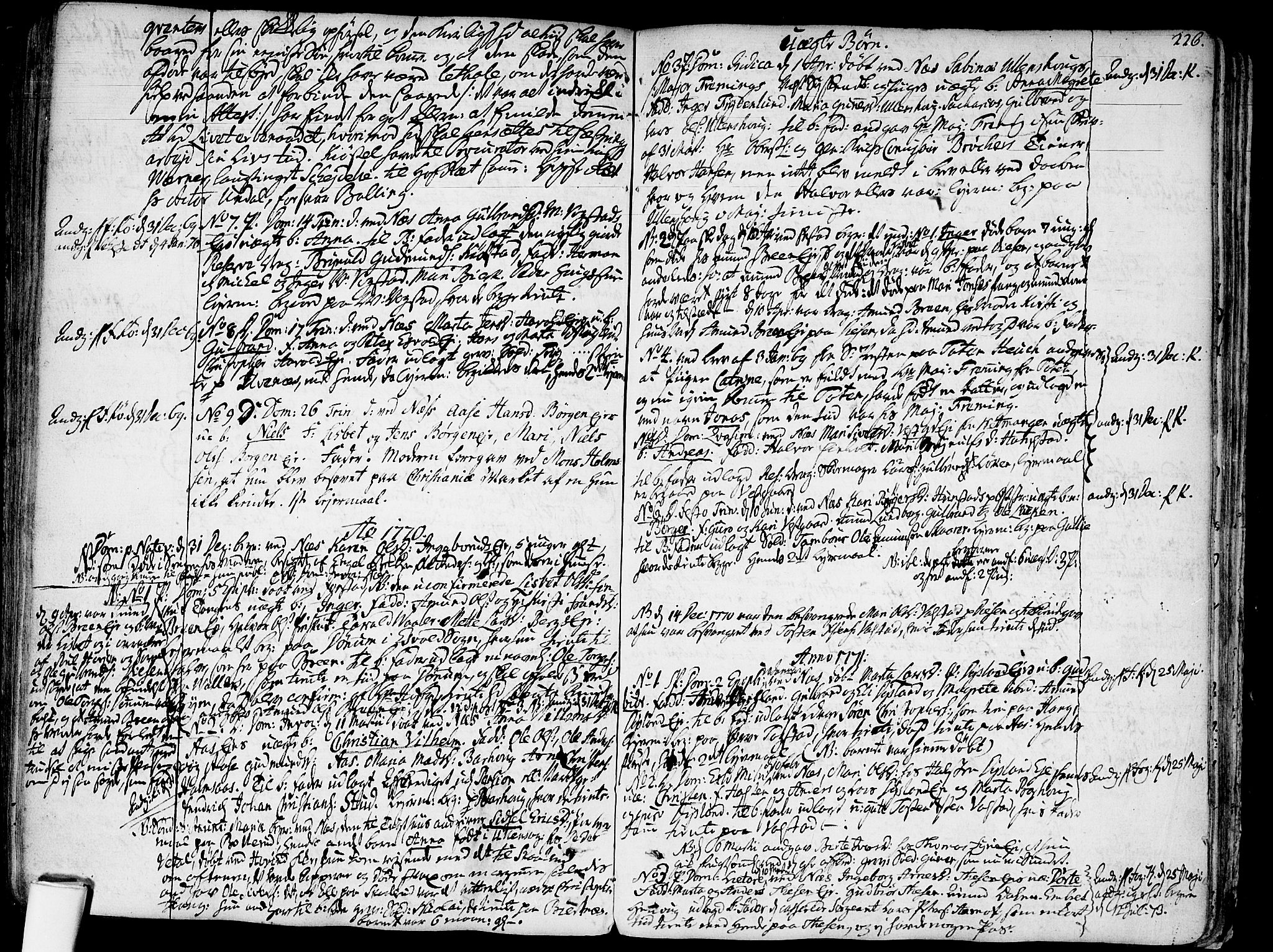 Nes prestekontor Kirkebøker, SAO/A-10410/F/Fa/L0003: Parish register (official) no. I 3, 1734-1781, p. 226