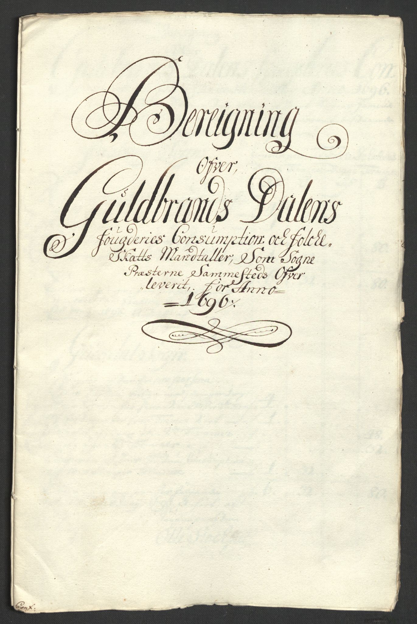 Rentekammeret inntil 1814, Reviderte regnskaper, Fogderegnskap, RA/EA-4092/R17/L1170: Fogderegnskap Gudbrandsdal, 1696-1697, p. 129