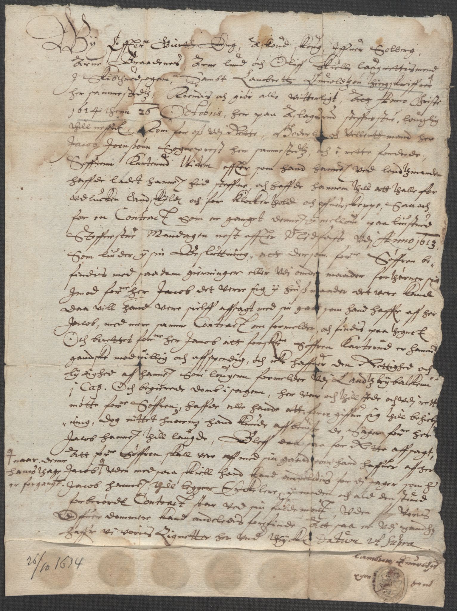 Riksarkivets diplomsamling, AV/RA-EA-5965/F15/L0002: Prestearkiv - Østfold, 1572-1683, p. 14