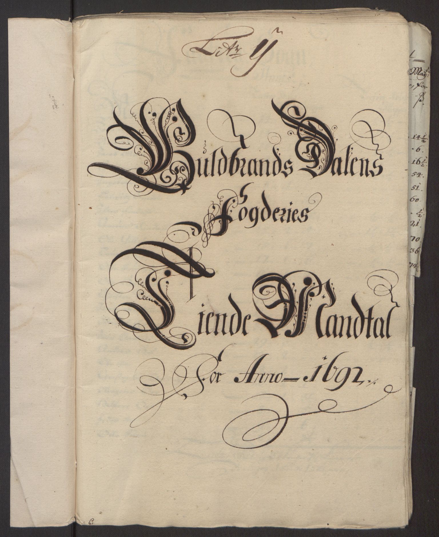 Rentekammeret inntil 1814, Reviderte regnskaper, Fogderegnskap, RA/EA-4092/R17/L1166: Fogderegnskap Gudbrandsdal, 1690-1692, p. 11