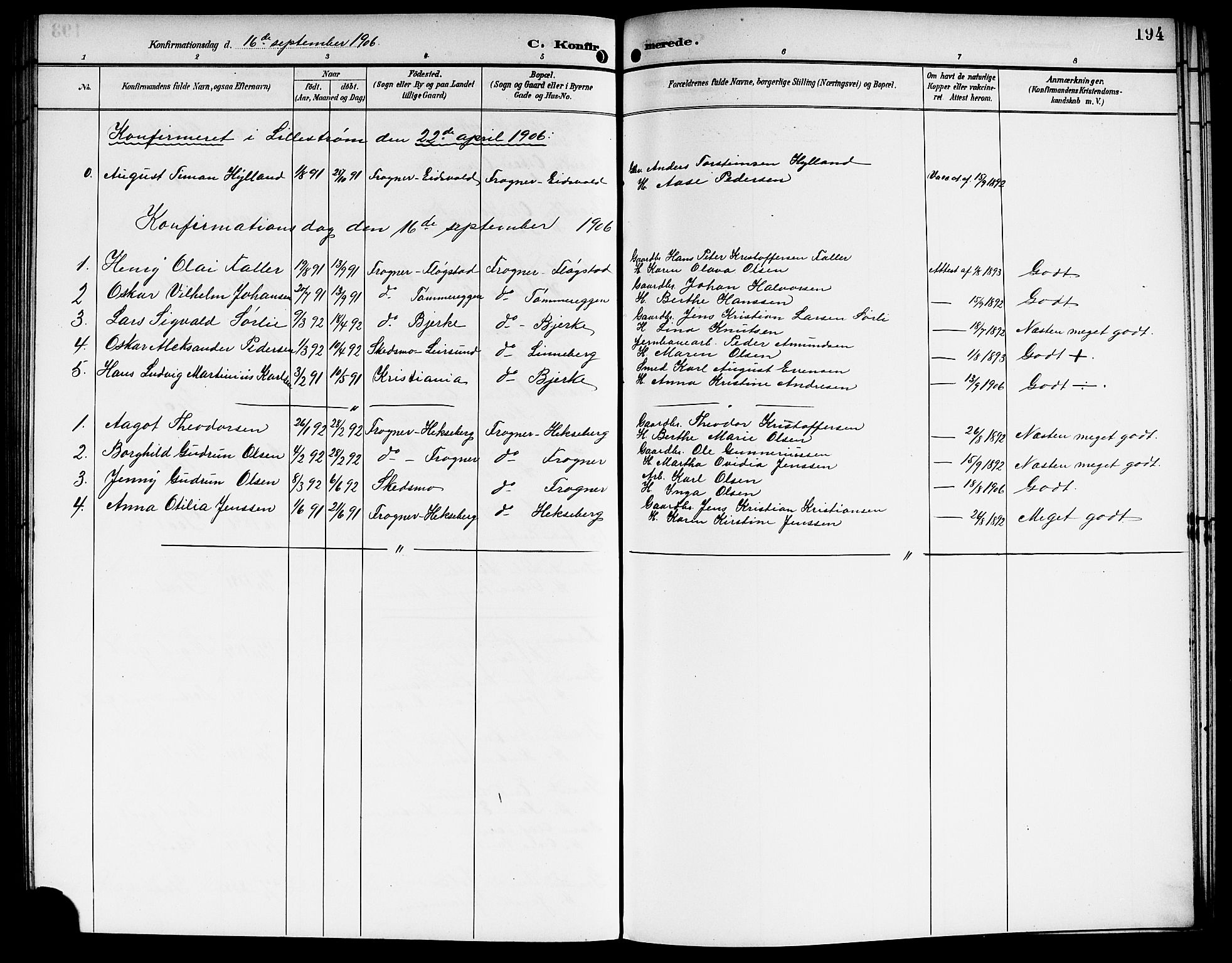 Sørum prestekontor Kirkebøker, AV/SAO-A-10303/G/Ga/L0006: Parish register (copy) no. I 6, 1894-1906, p. 194