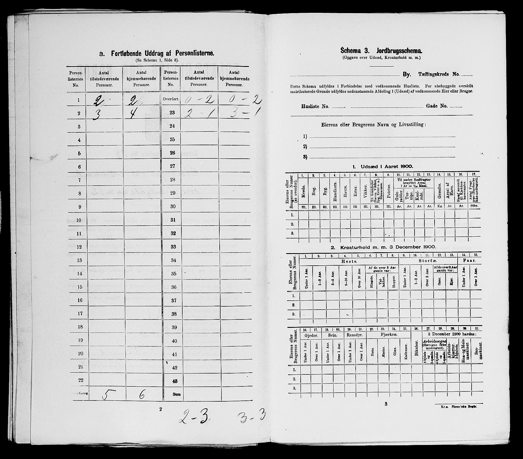 SAST, 1900 census for Stavanger, 1900, p. 2074