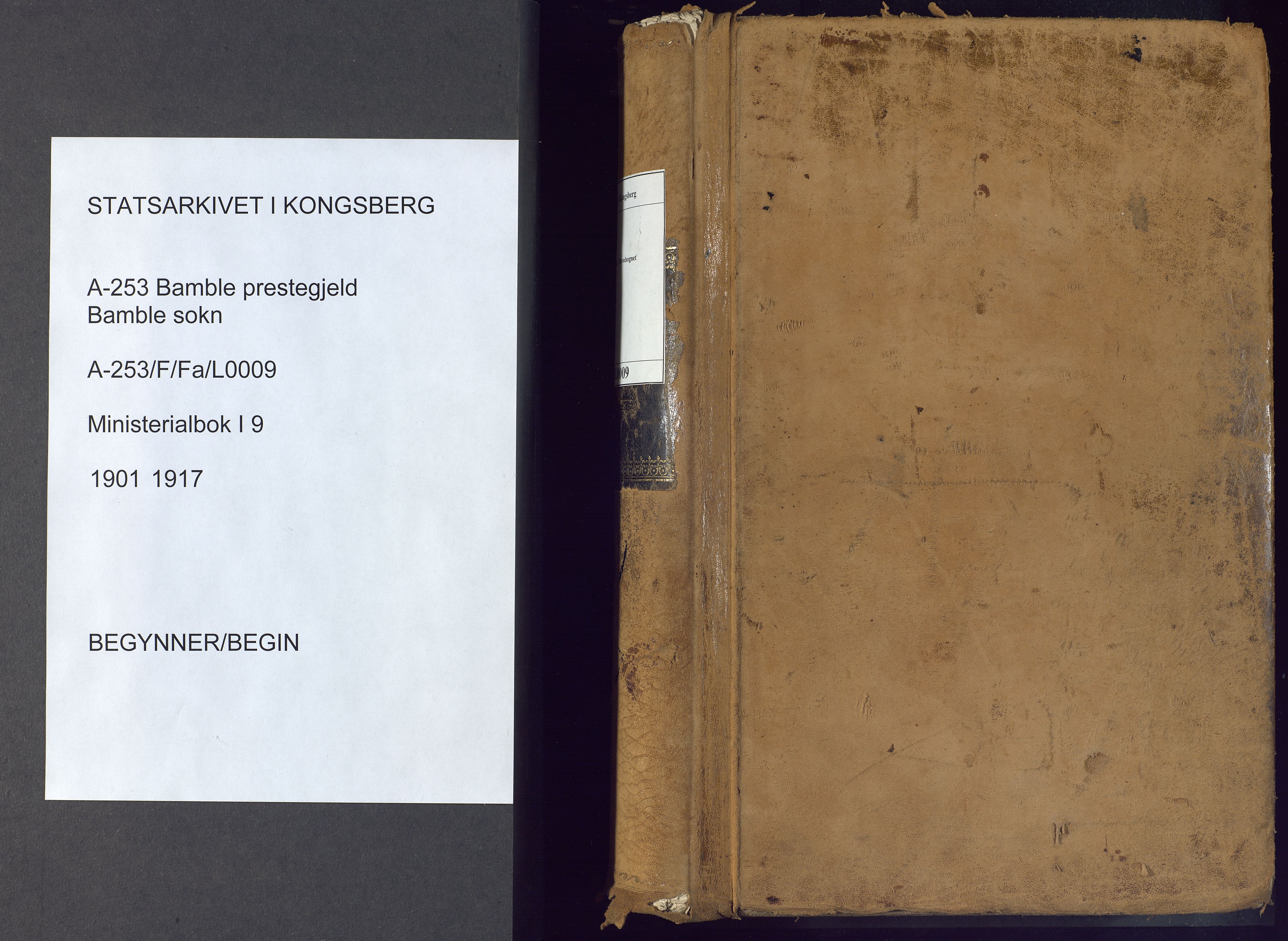 Bamble kirkebøker, SAKO/A-253/F/Fa/L0009: Parish register (official) no. I 9, 1901-1917