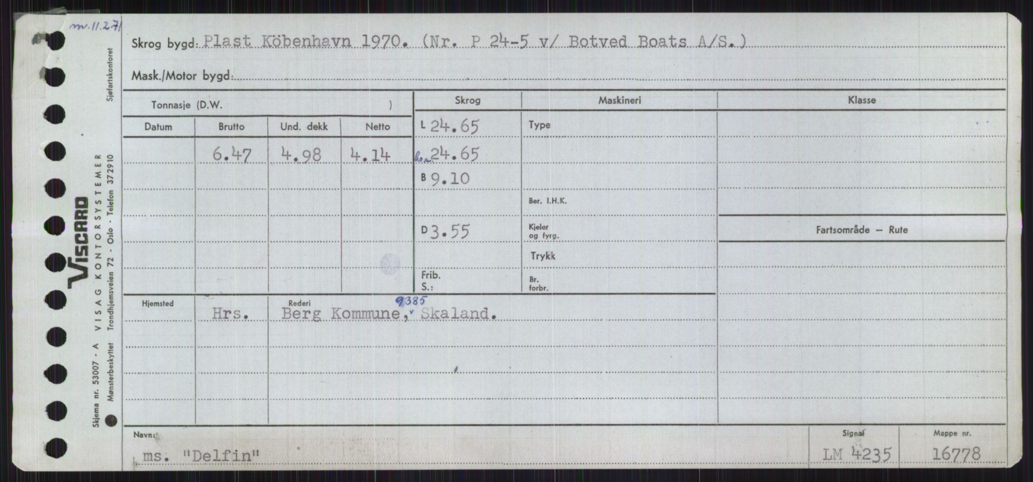 Sjøfartsdirektoratet med forløpere, Skipsmålingen, RA/S-1627/H/Ha/L0001/0002: Fartøy, A-Eig / Fartøy Bjør-Eig, p. 785