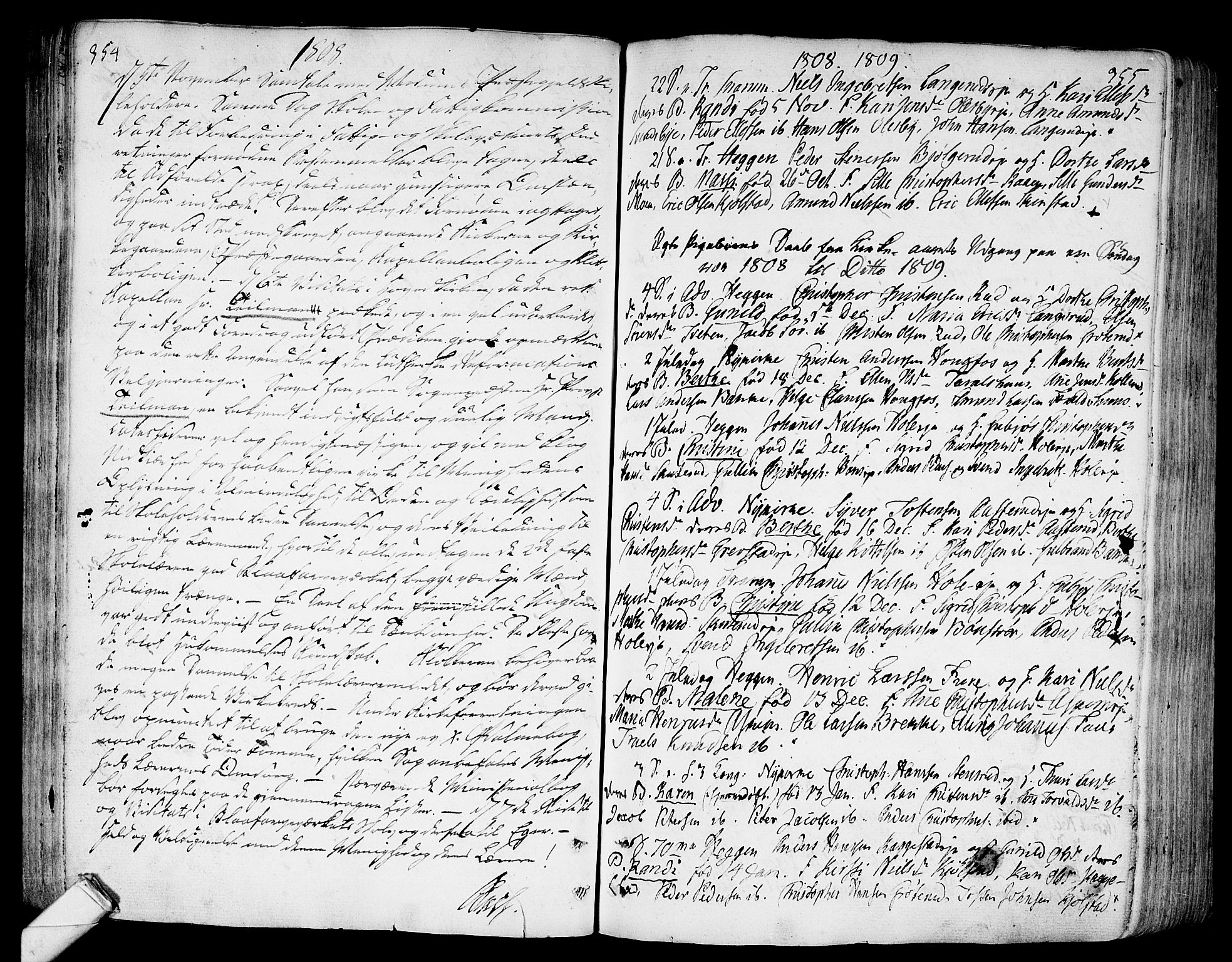 Modum kirkebøker, AV/SAKO-A-234/F/Fa/L0003: Parish register (official) no. 3, 1783-1819, p. 354-355