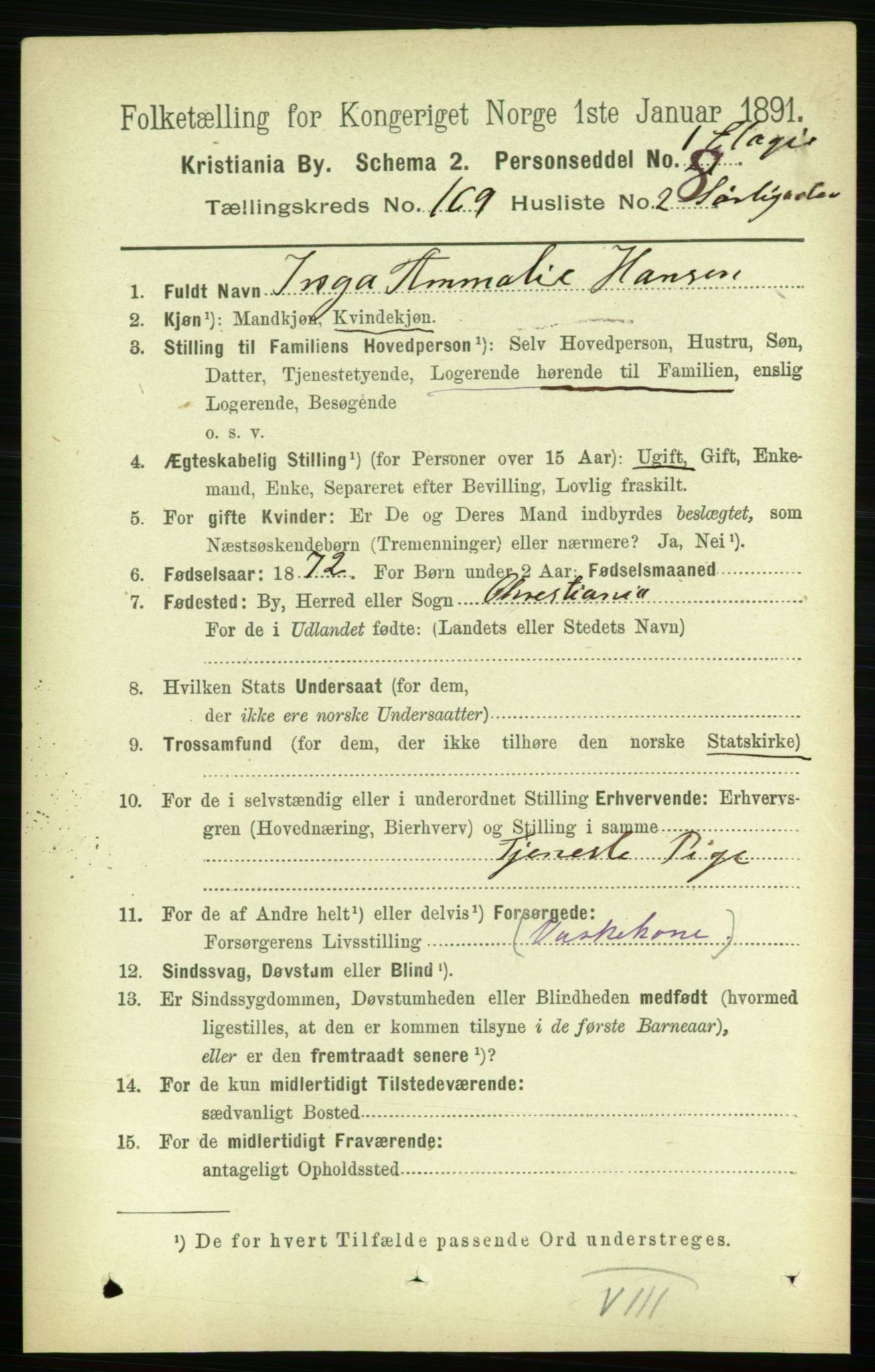 RA, 1891 census for 0301 Kristiania, 1891, p. 98909