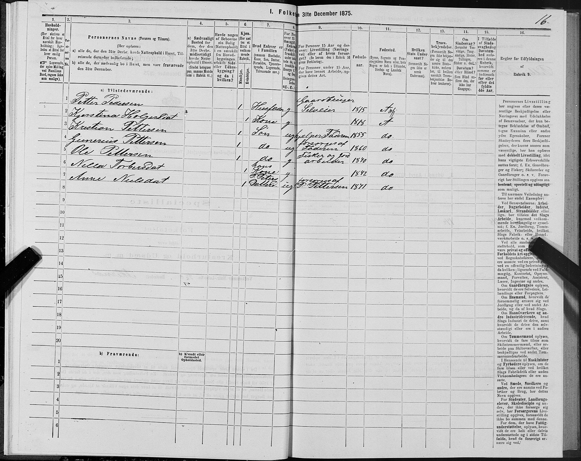 SAT, 1875 census for 1630P Aafjorden, 1875, p. 2016