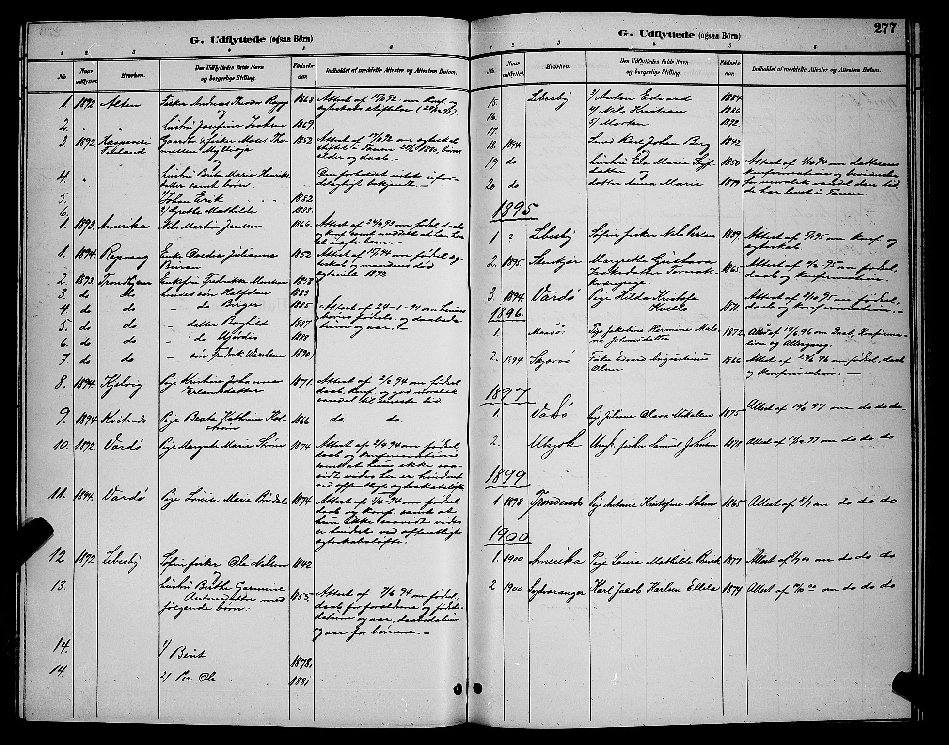Tana sokneprestkontor, SATØ/S-1334/H/Hb/L0004klokker: Parish register (copy) no. 4, 1890-1903, p. 277