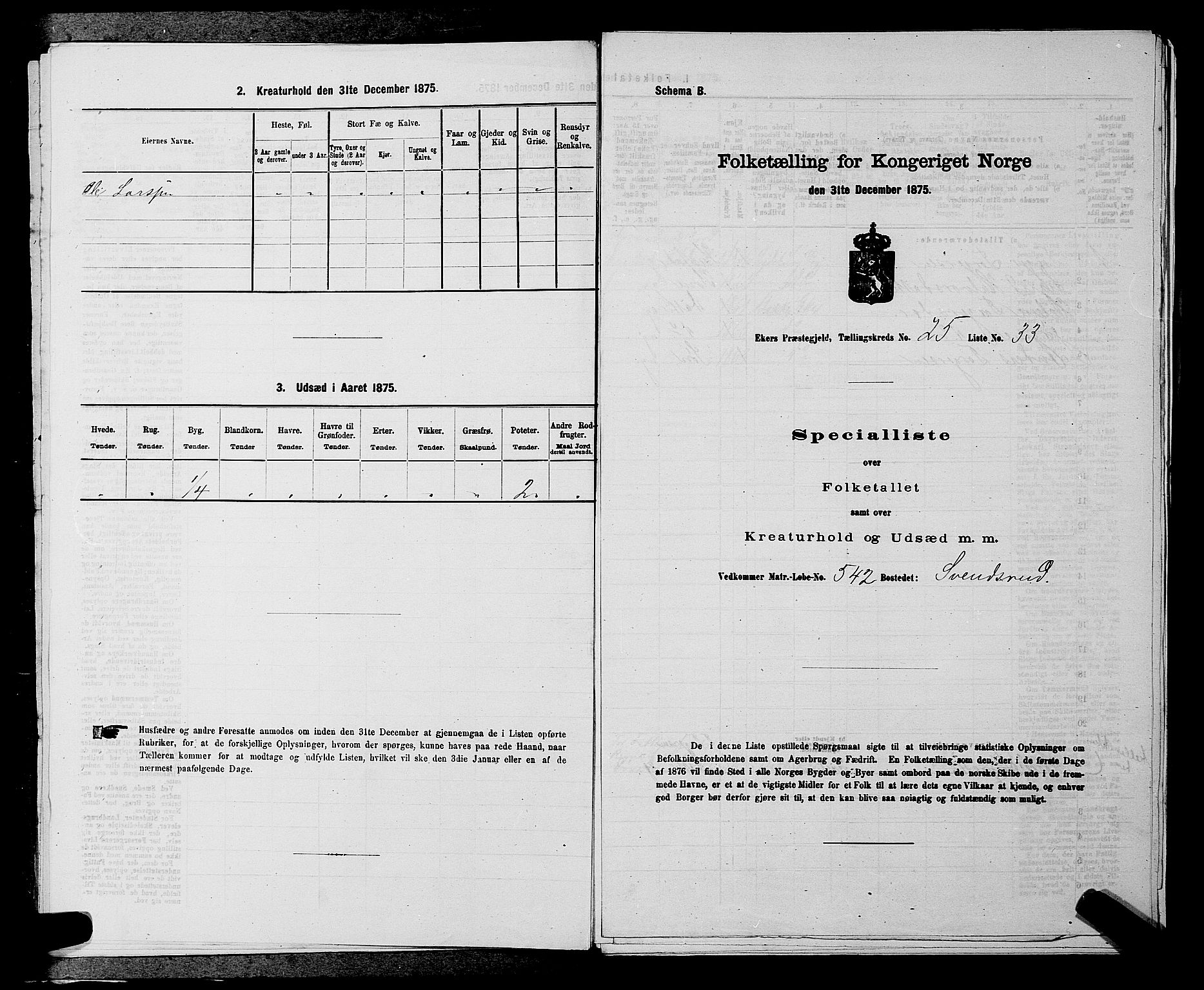 SAKO, 1875 census for 0624P Eiker, 1875, p. 4322