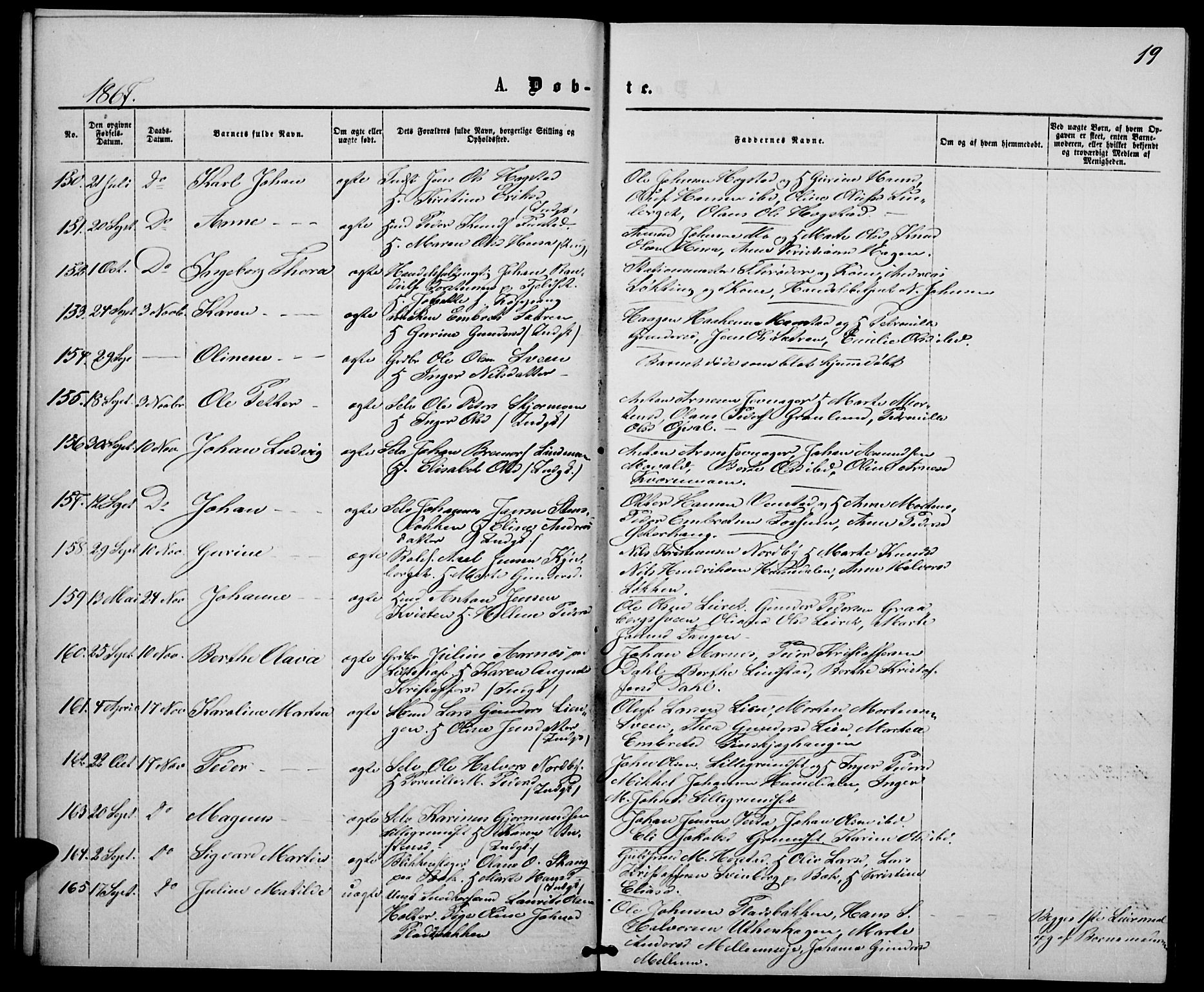 Elverum prestekontor, AV/SAH-PREST-044/H/Ha/Hab/L0004: Parish register (copy) no. 4, 1866-1874, p. 19