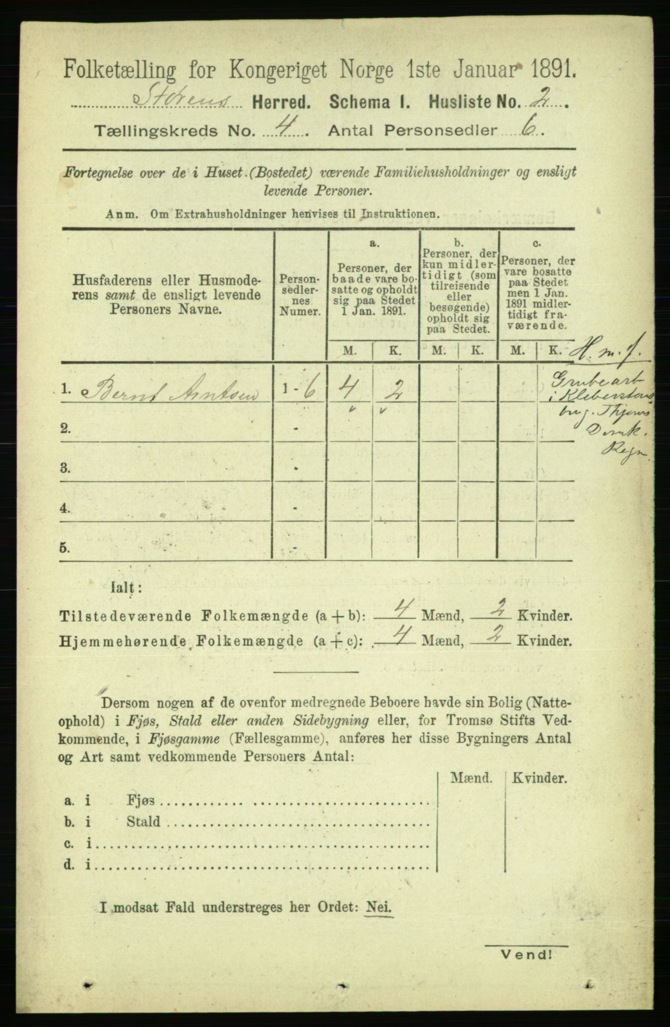 RA, 1891 census for 1648 Støren, 1891, p. 1205