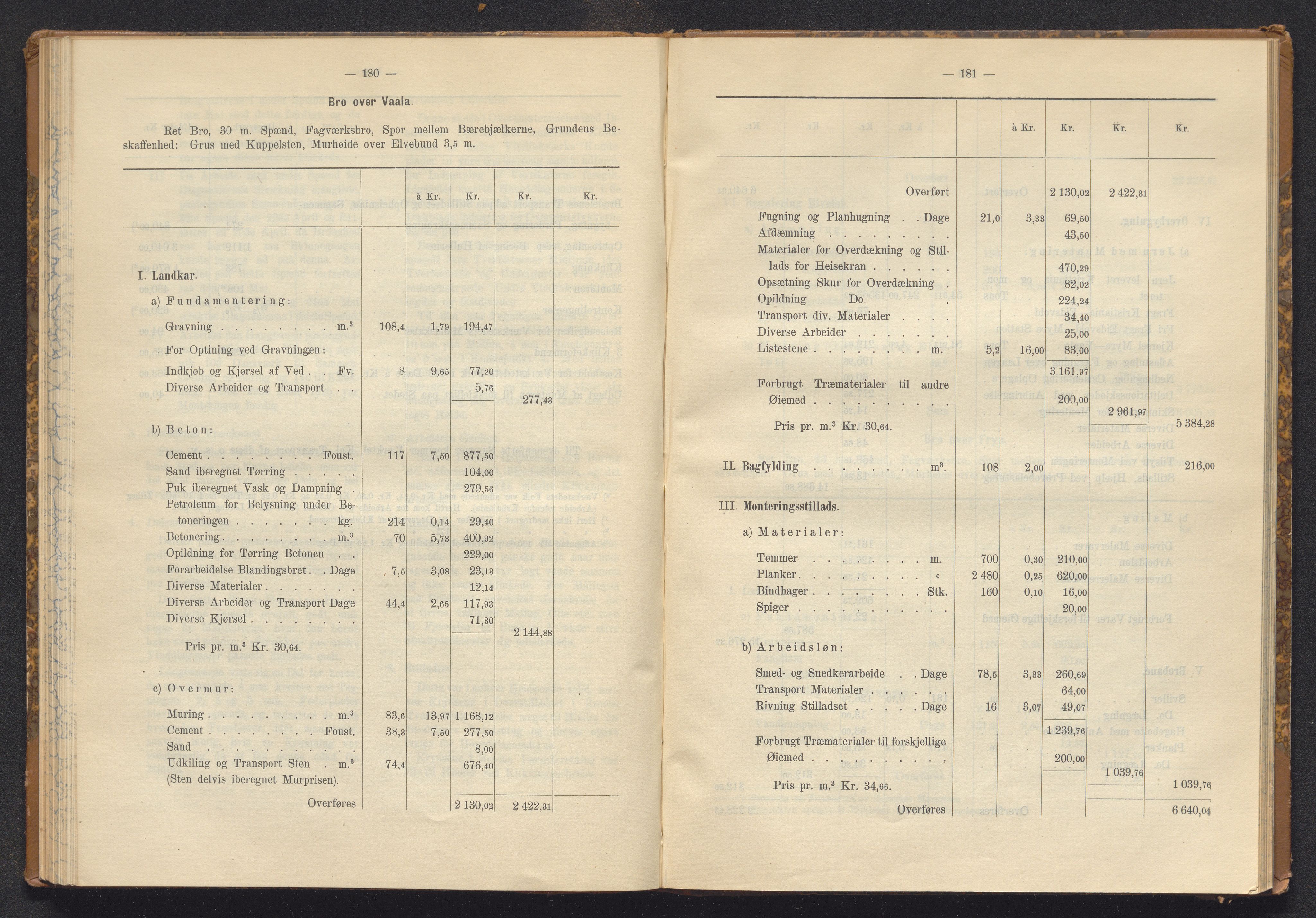 Norges Statsbaner Bibliotek (NSB), AV/SAKO-A-355/E/Ea/L0161/0006: Jernbanedrift (656.2) / Dovrebanen. Avslutningsrapport for jernbaneanlegg Hamar - Sel, 1898, p. 180-181