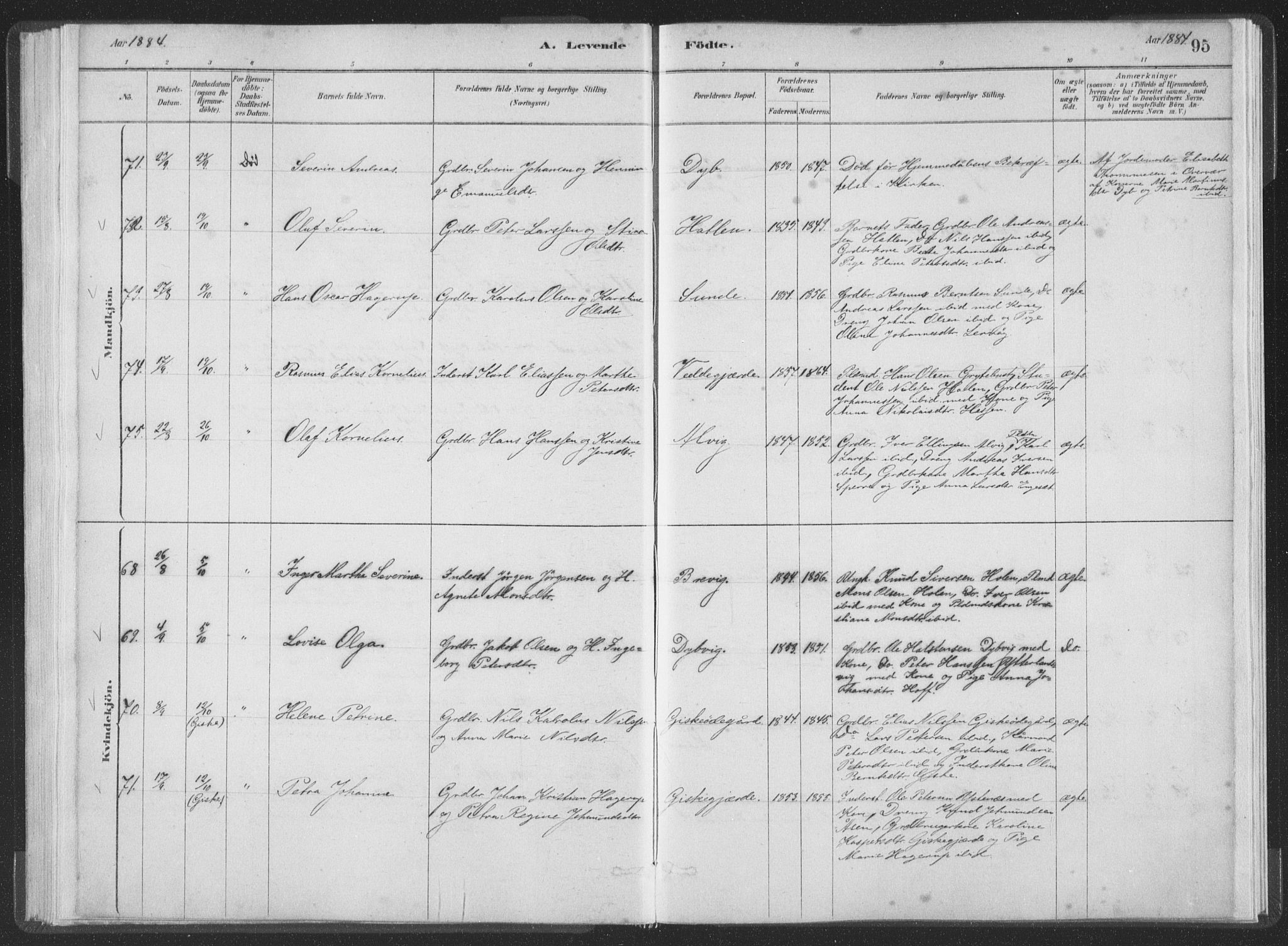 Ministerialprotokoller, klokkerbøker og fødselsregistre - Møre og Romsdal, AV/SAT-A-1454/528/L0401: Parish register (official) no. 528A12I, 1880-1920, p. 95