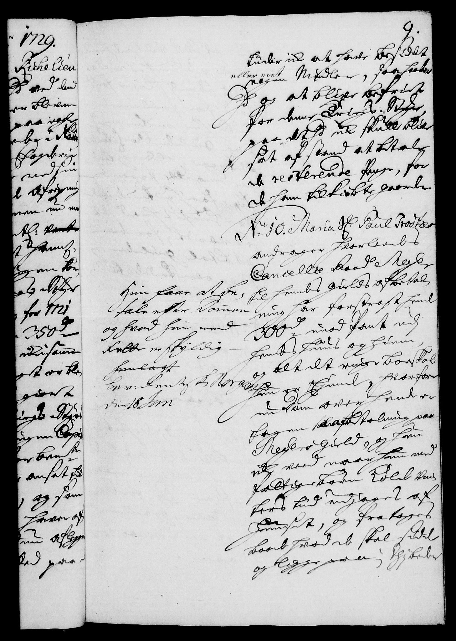 Rentekammeret, Kammerkanselliet, AV/RA-EA-3111/G/Gh/Gha/L0011: Norsk ekstraktmemorialprotokoll (merket RK 53.56), 1729, p. 9