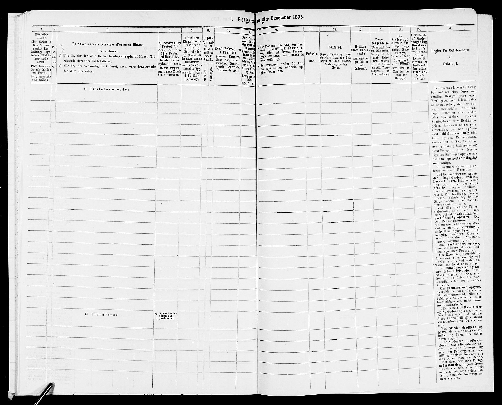 SAK, 1875 census for 1041L Vanse/Vanse og Farsund, 1875, p. 100