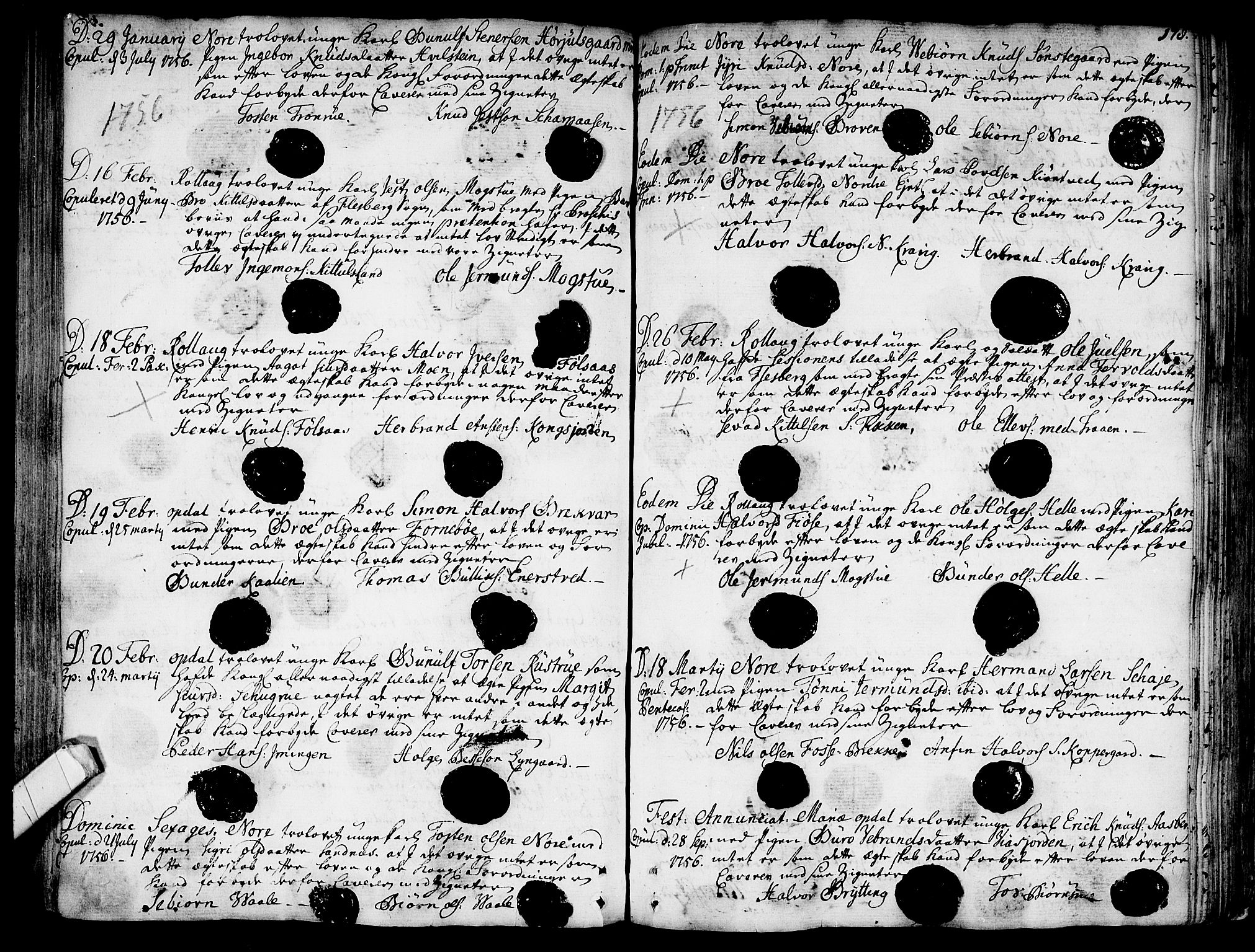 Rollag kirkebøker, SAKO/A-240/F/Fa/L0003: Parish register (official) no. I 3, 1743-1778, p. 178