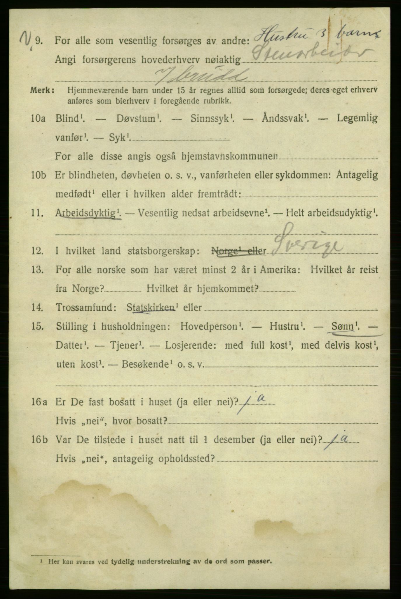 SAO, 1920 census for Fredrikshald, 1920, p. 26189