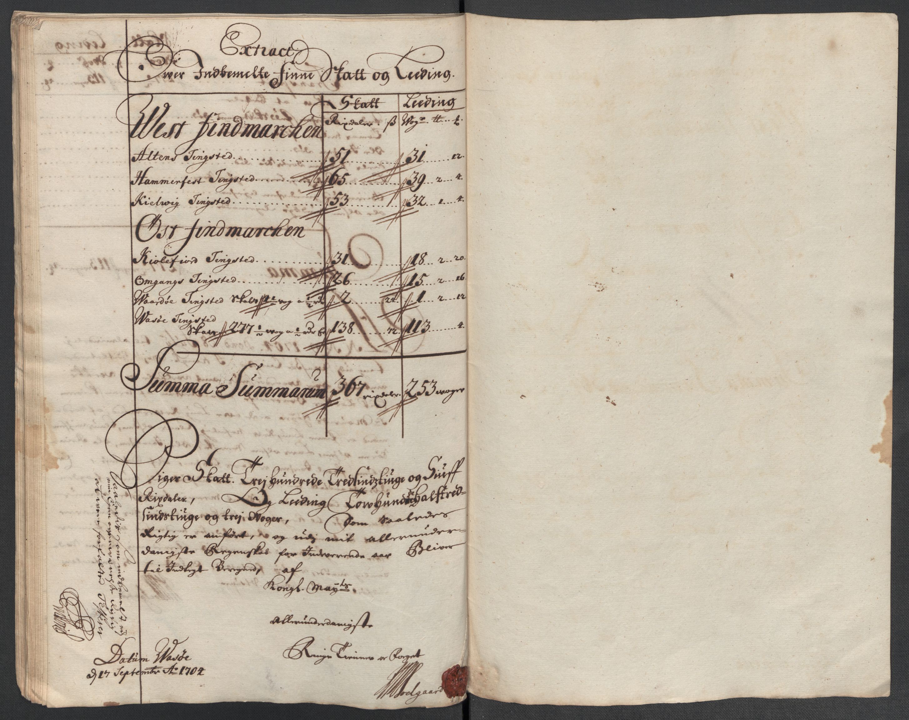 Rentekammeret inntil 1814, Reviderte regnskaper, Fogderegnskap, AV/RA-EA-4092/R69/L4852: Fogderegnskap Finnmark/Vardøhus, 1701-1704, p. 408