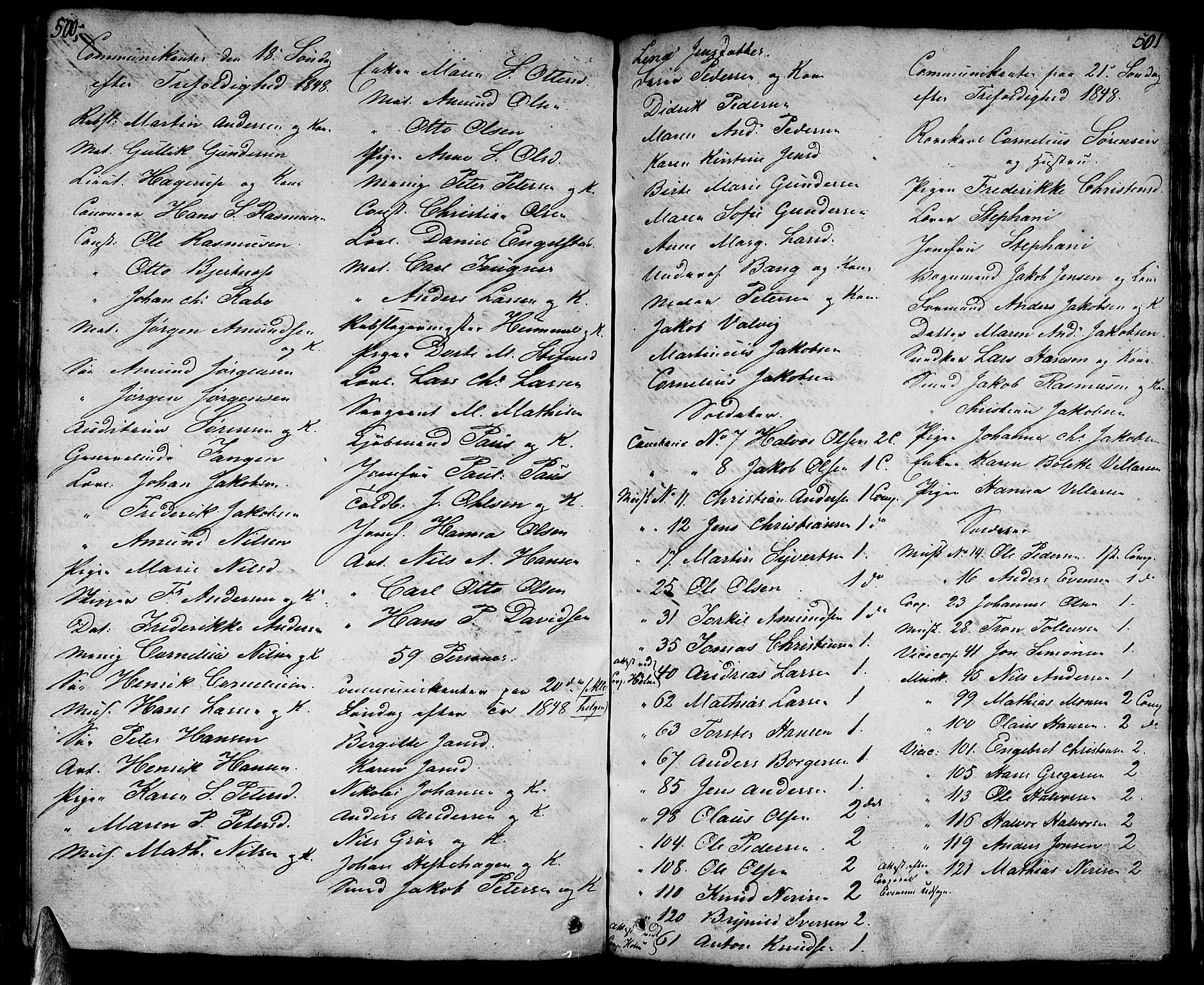 Stavern kirkebøker, AV/SAKO-A-318/F/Fa/L0004: Parish register (official) no. 4, 1809-1816, p. 500-501