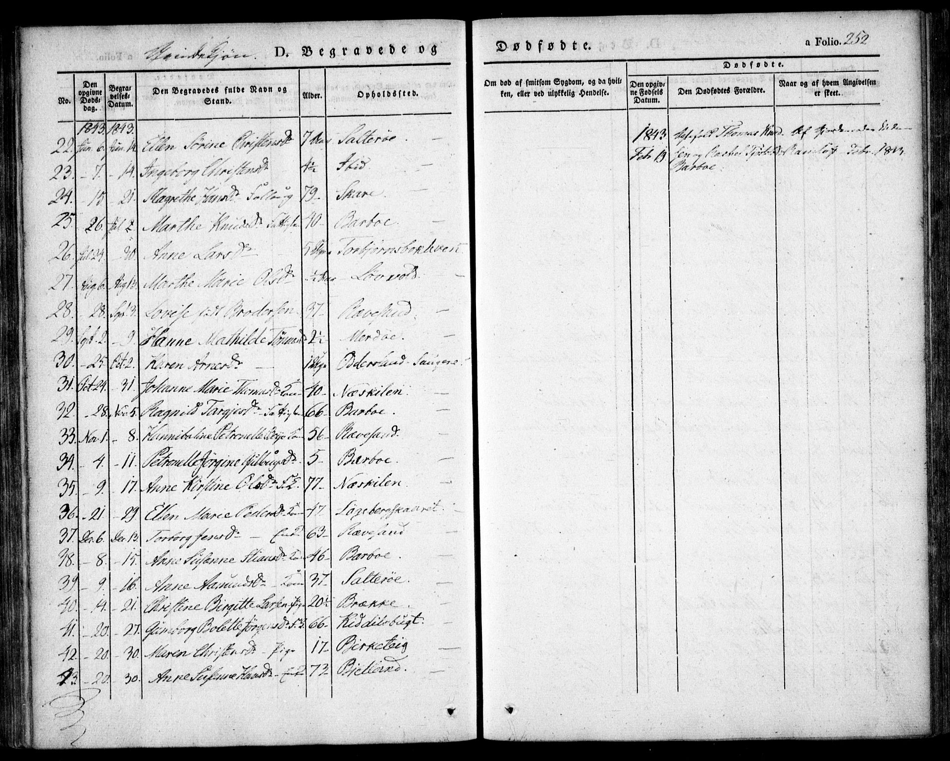Tromøy sokneprestkontor, AV/SAK-1111-0041/F/Fa/L0004: Parish register (official) no. A 4, 1837-1846, p. 252