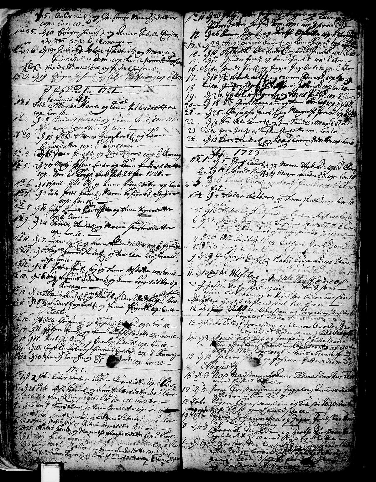 Skien kirkebøker, SAKO/A-302/F/Fa/L0002: Parish register (official) no. 2, 1716-1757, p. 29