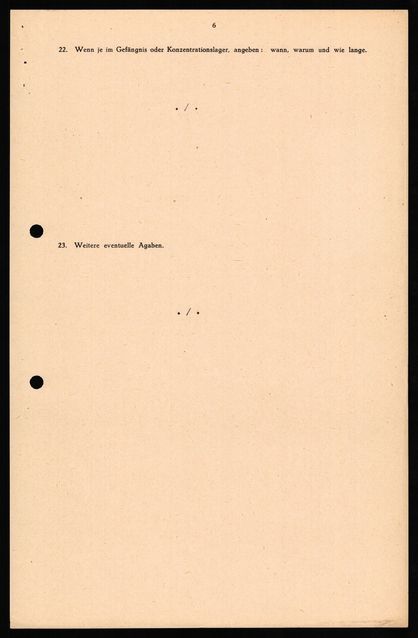 Forsvaret, Forsvarets overkommando II, RA/RAFA-3915/D/Db/L0027: CI Questionaires. Tyske okkupasjonsstyrker i Norge. Tyskere., 1945-1946, p. 400