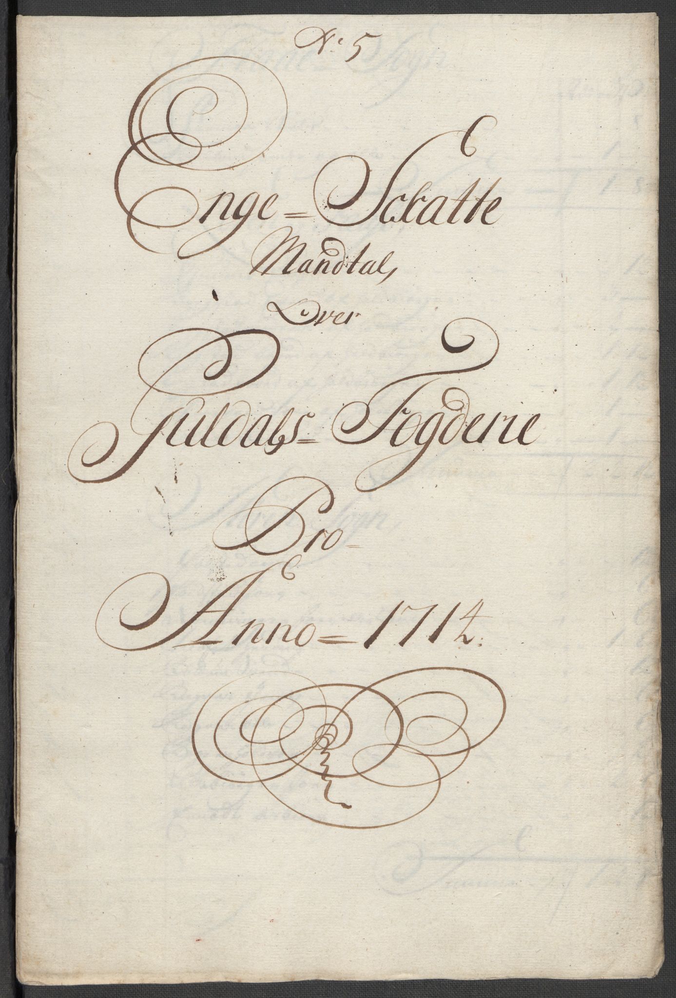 Rentekammeret inntil 1814, Reviderte regnskaper, Fogderegnskap, RA/EA-4092/R60/L3965: Fogderegnskap Orkdal og Gauldal, 1714, p. 299