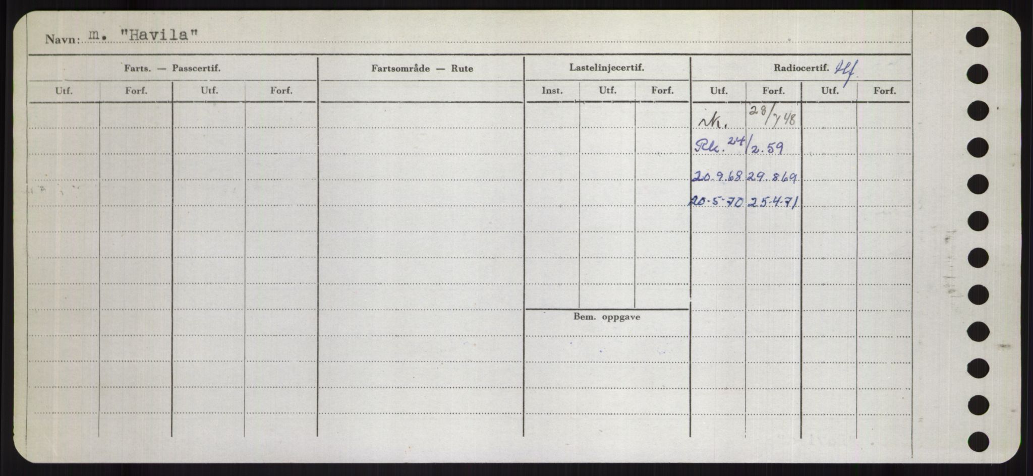 Sjøfartsdirektoratet med forløpere, Skipsmålingen, AV/RA-S-1627/H/Hd/L0014: Fartøy, H-Havl, p. 584