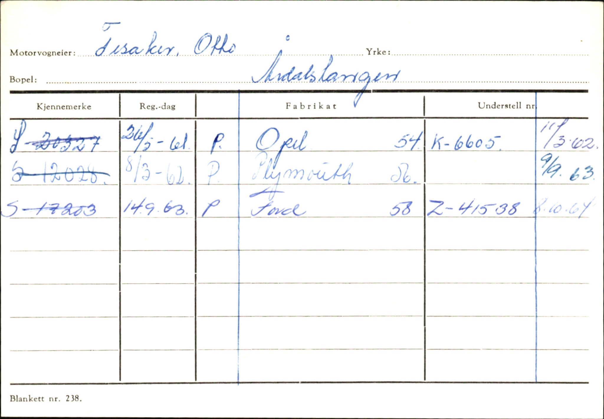 Statens vegvesen, Sogn og Fjordane vegkontor, AV/SAB-A-5301/4/F/L0146: Registerkort Årdal R-Å samt diverse kort, 1945-1975, p. 880