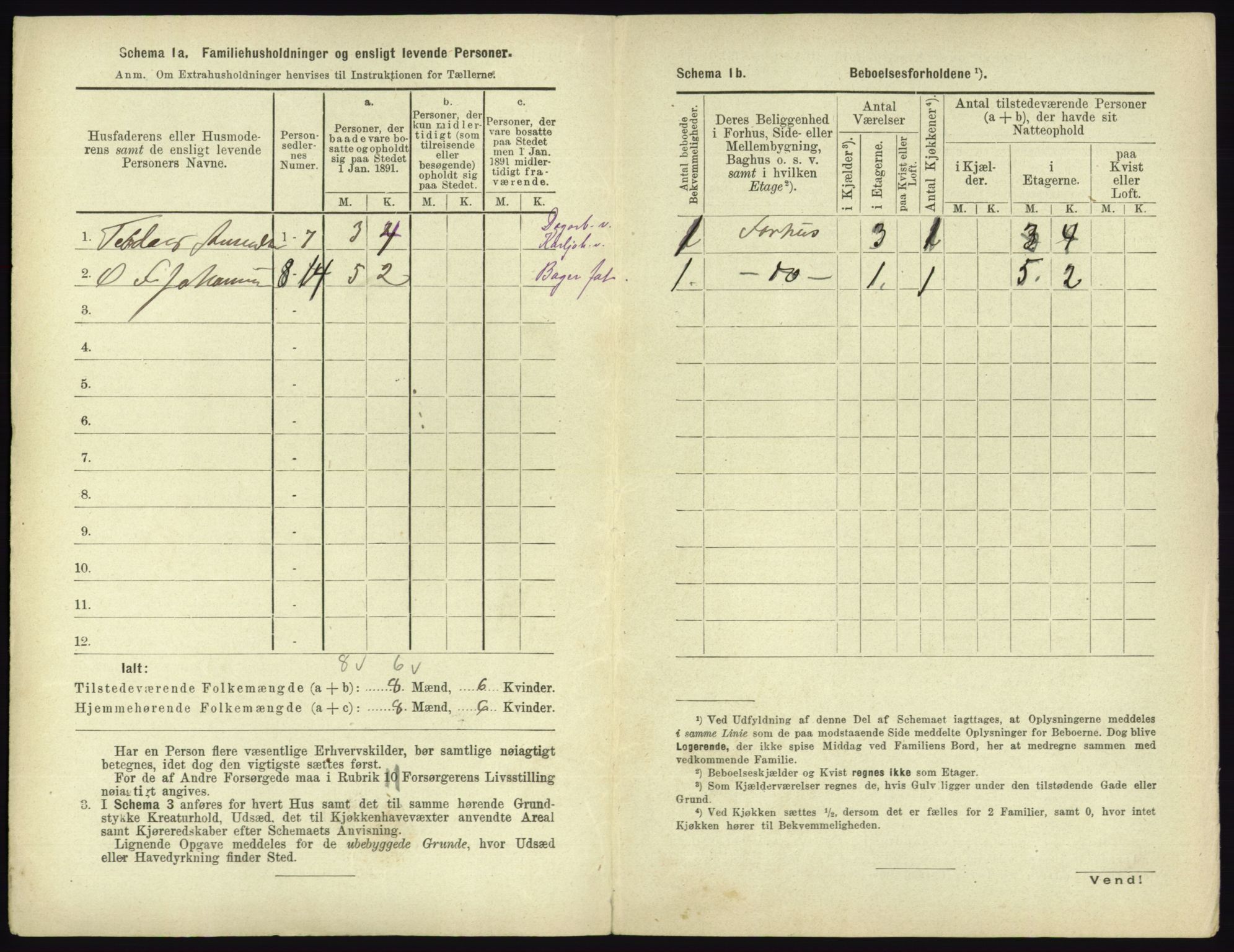 RA, 1891 census for 0703 Horten, 1891, p. 156