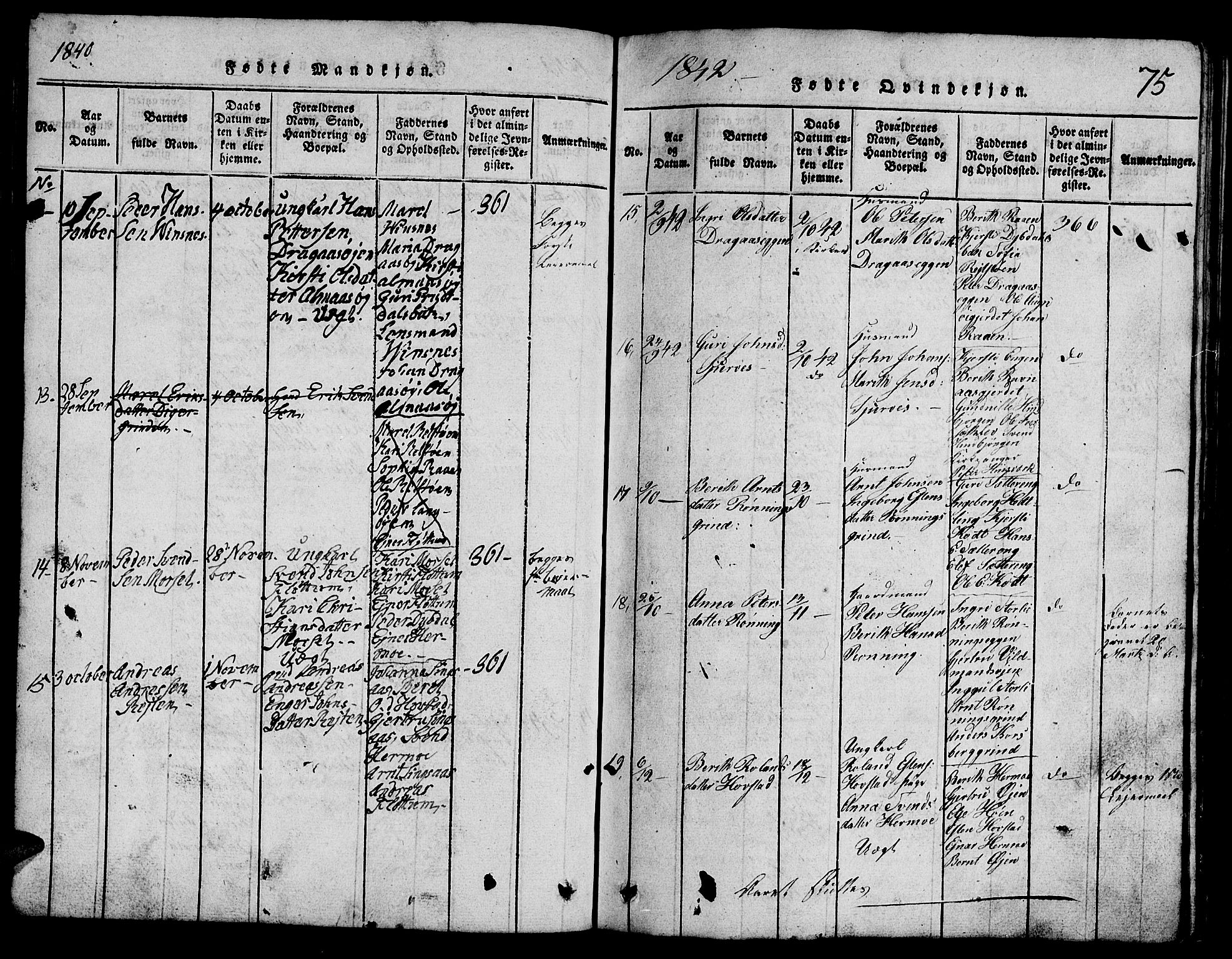 Ministerialprotokoller, klokkerbøker og fødselsregistre - Sør-Trøndelag, AV/SAT-A-1456/688/L1026: Parish register (copy) no. 688C01, 1817-1860, p. 75