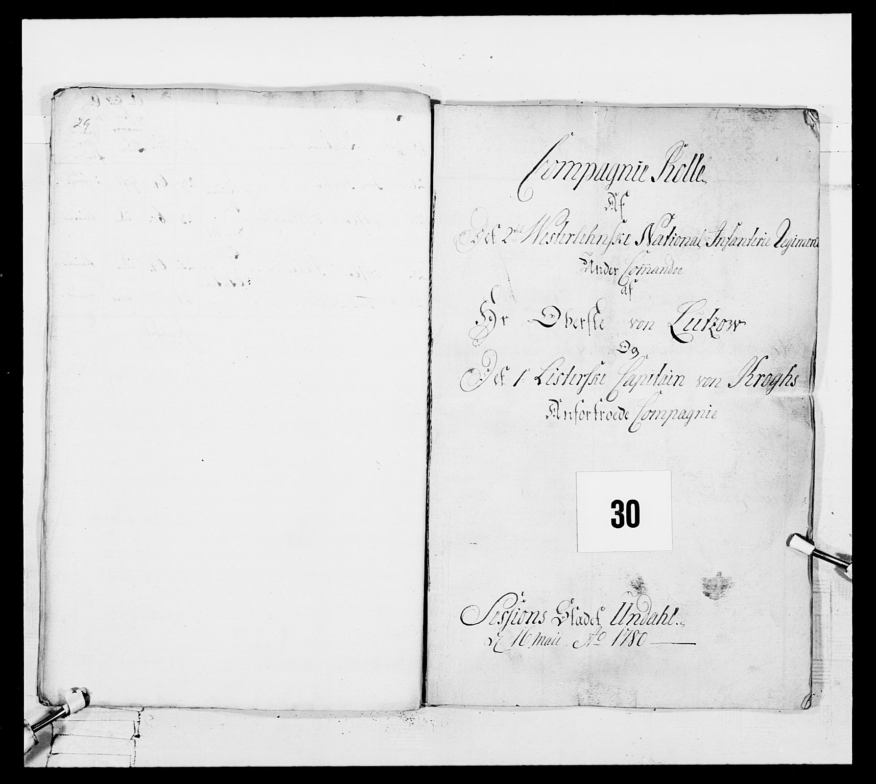 Generalitets- og kommissariatskollegiet, Det kongelige norske kommissariatskollegium, RA/EA-5420/E/Eh/L0106: 2. Vesterlenske nasjonale infanteriregiment, 1774-1780, p. 315