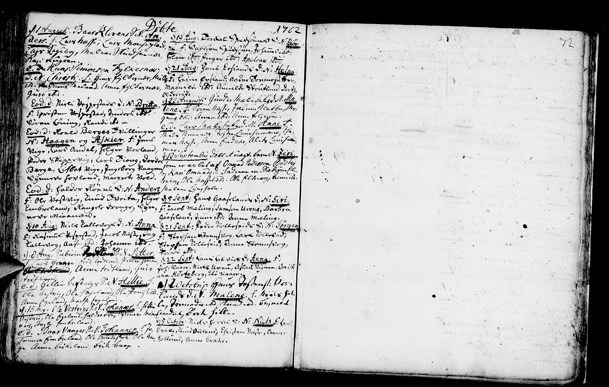 Finnås sokneprestembete, SAB/A-99925/H/Ha/Haa/Haaa/L0002: Parish register (official) no. A 2, 1744-1764, p. 72