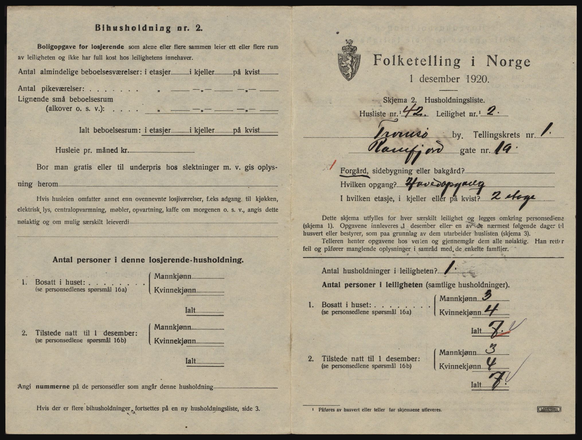 SATØ, 1920 census for Tromsø, 1920, p. 2557